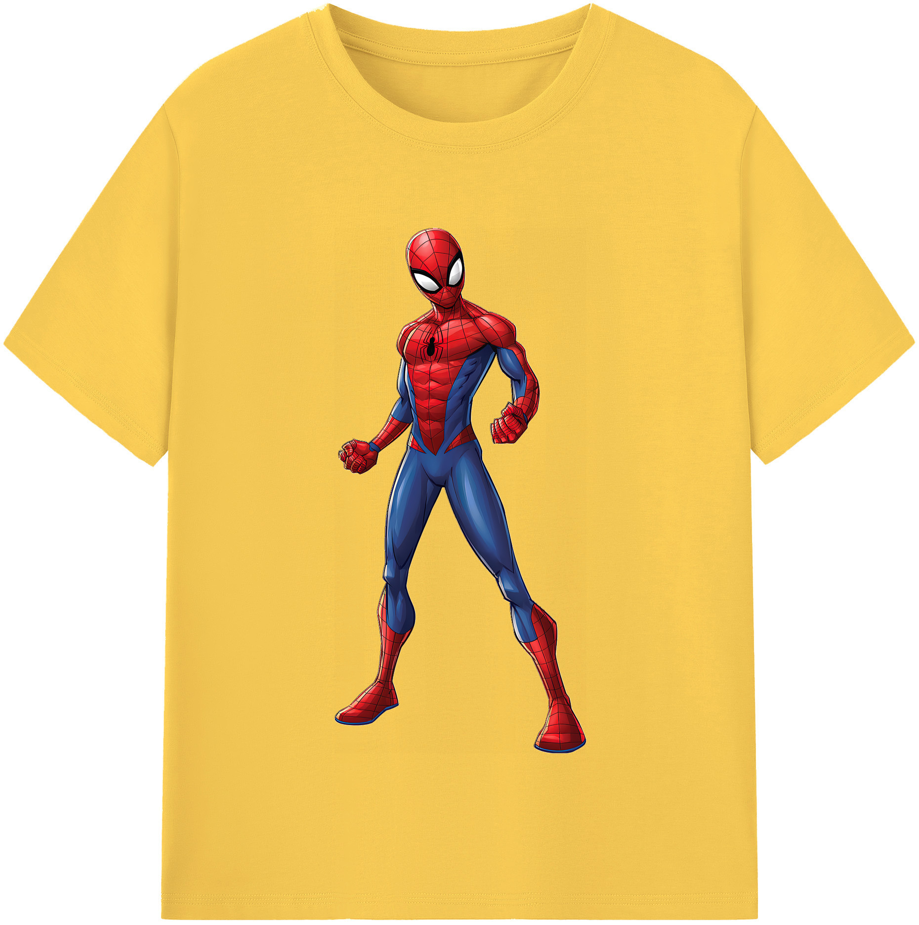 （画像用） Spider Man スパイダーマン 綿100％半袖Tシャツ（フロントプリント）