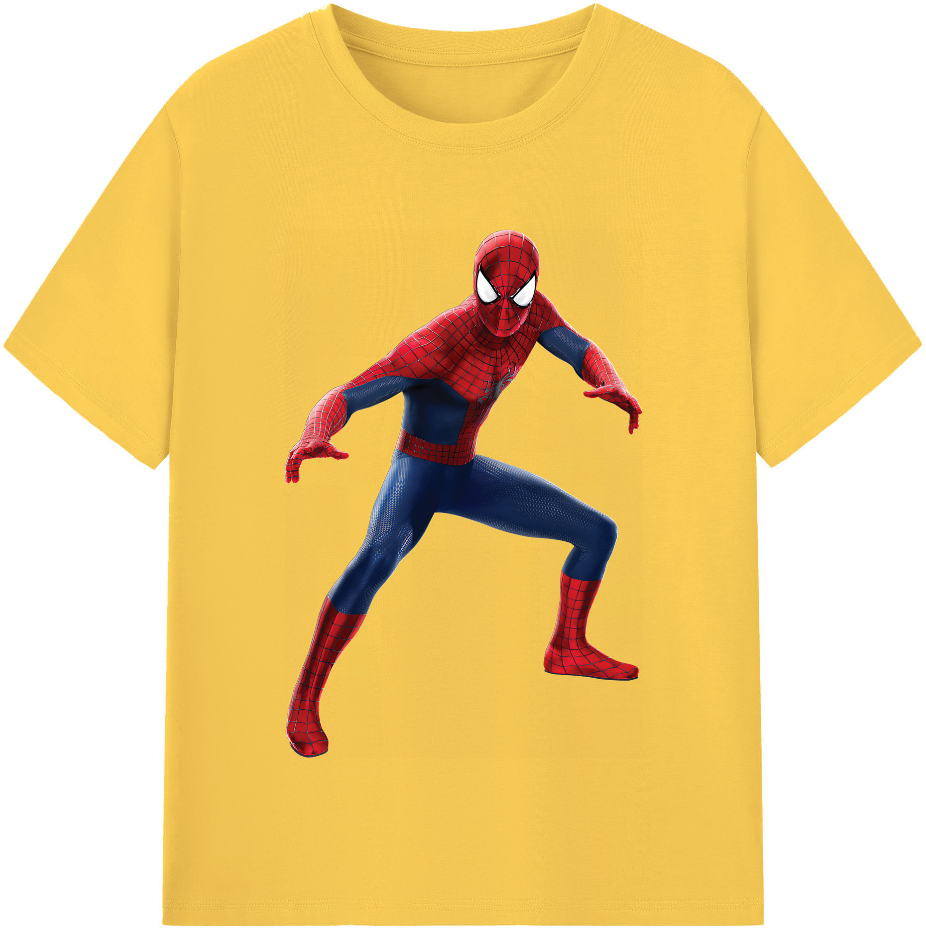 （画像用） Spider Man スパイダーマン 綿100％半袖Tシャツ（フロントプリント）