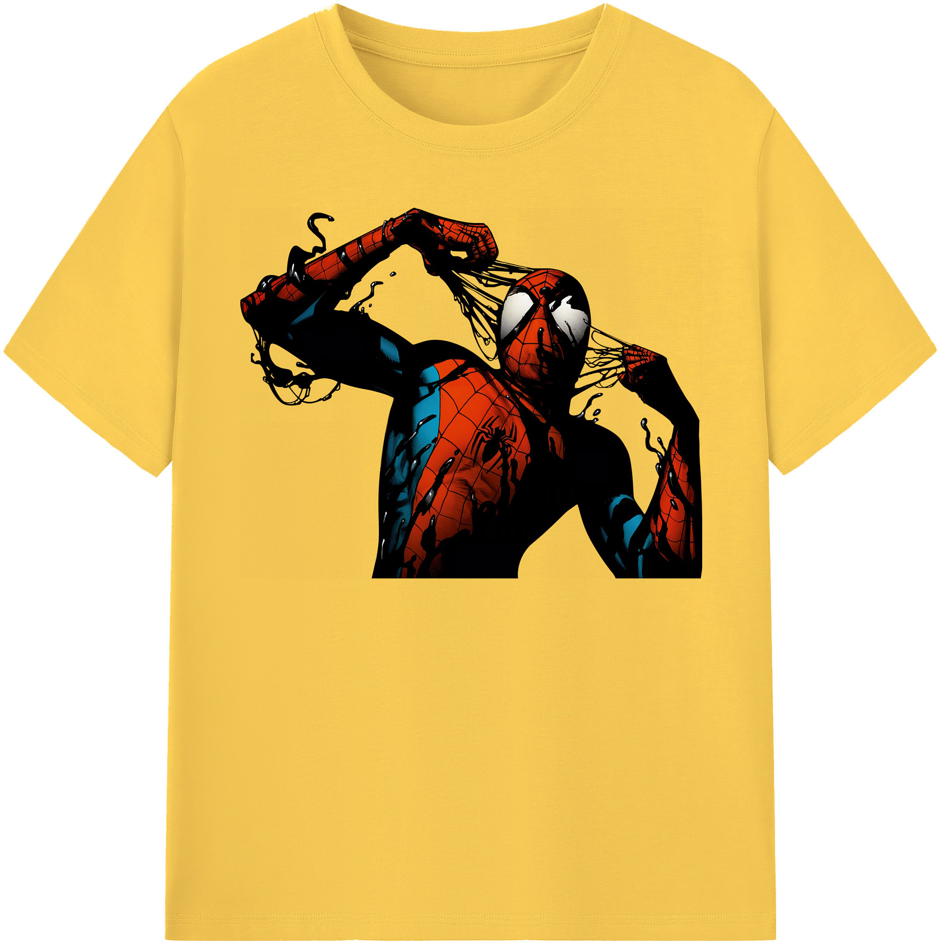 （画像用） Spider Man スパイダーマン 綿100％半袖Tシャツ（フロントプリント）