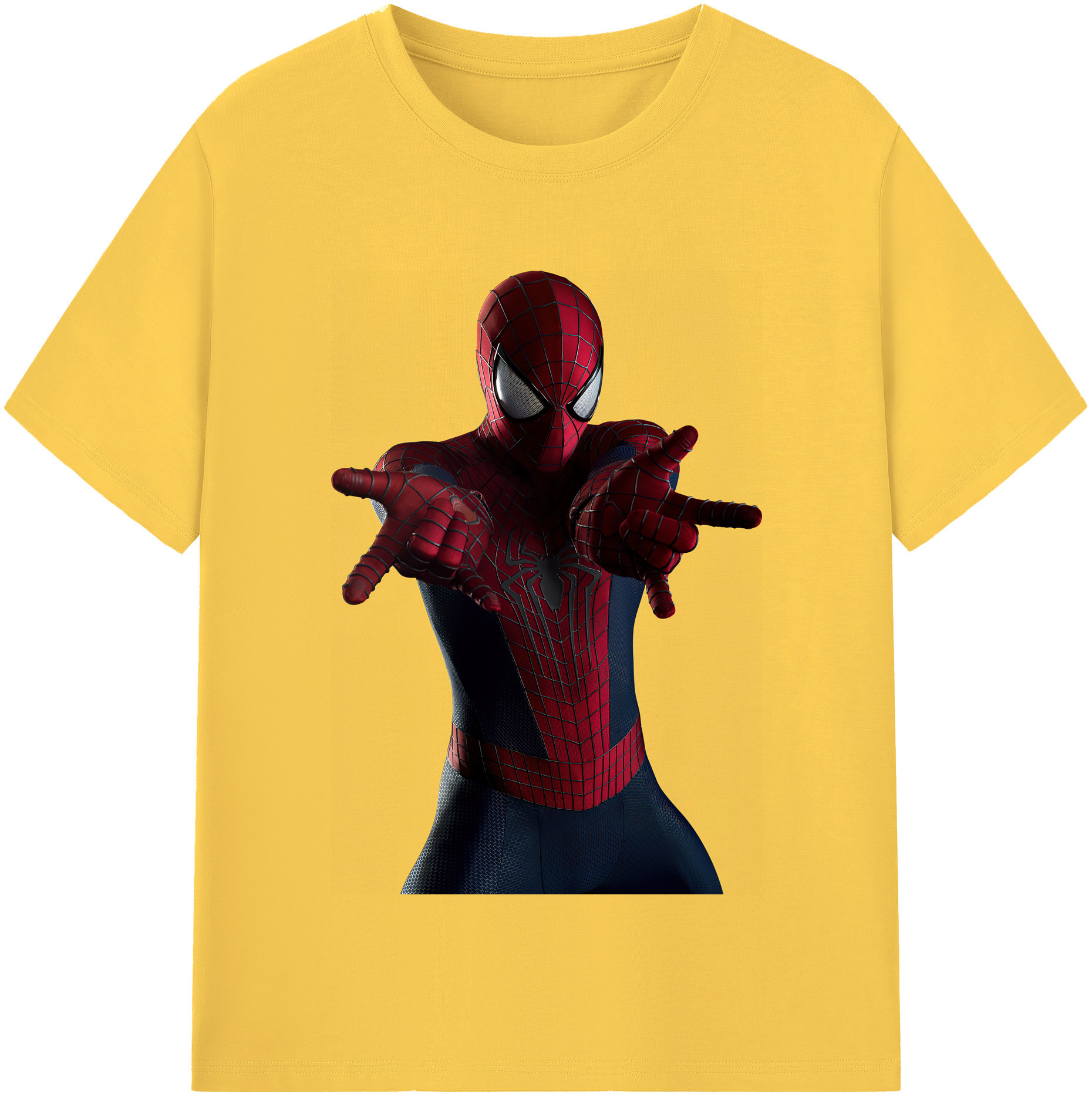 （画像用） Spider Man スパイダーマン 綿100％半袖Tシャツ（フロントプリント）