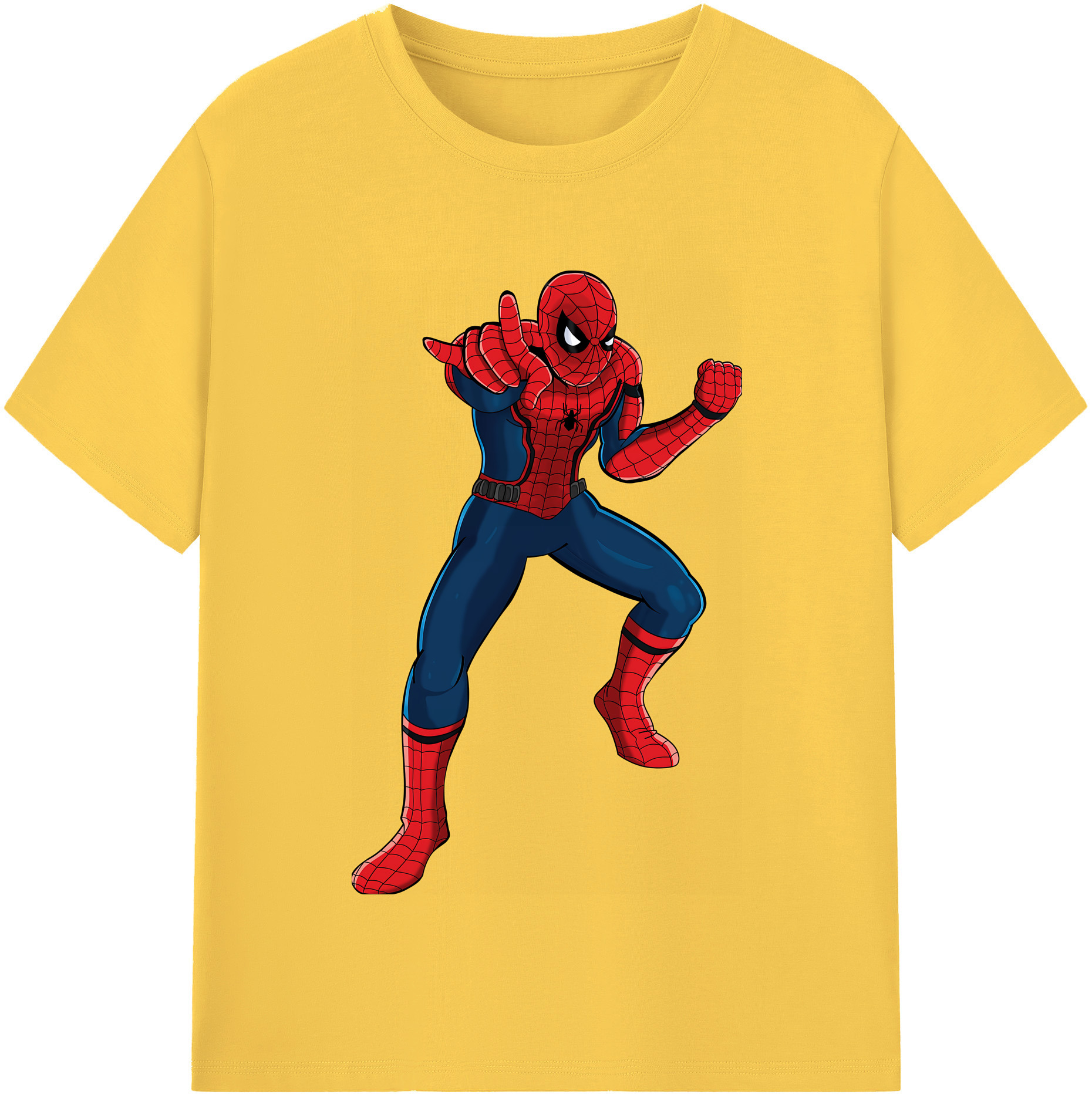 （画像用） Spider Man スパイダーマン 綿100％半袖Tシャツ（フロントプリント）