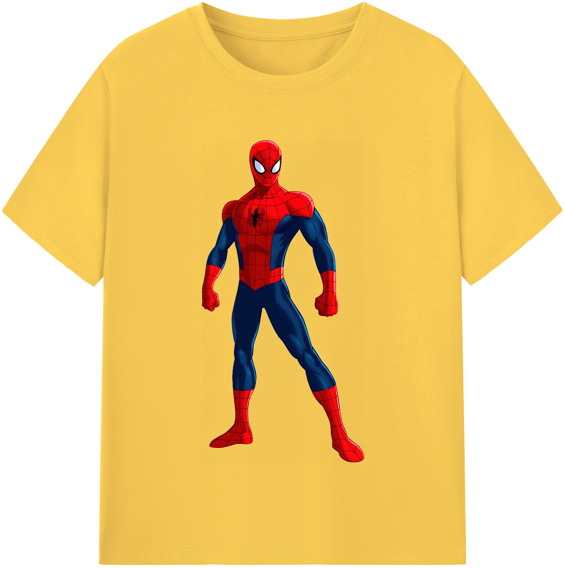 （画像用） Spider Man スパイダーマン 綿100％半袖Tシャツ（フロントプリント）