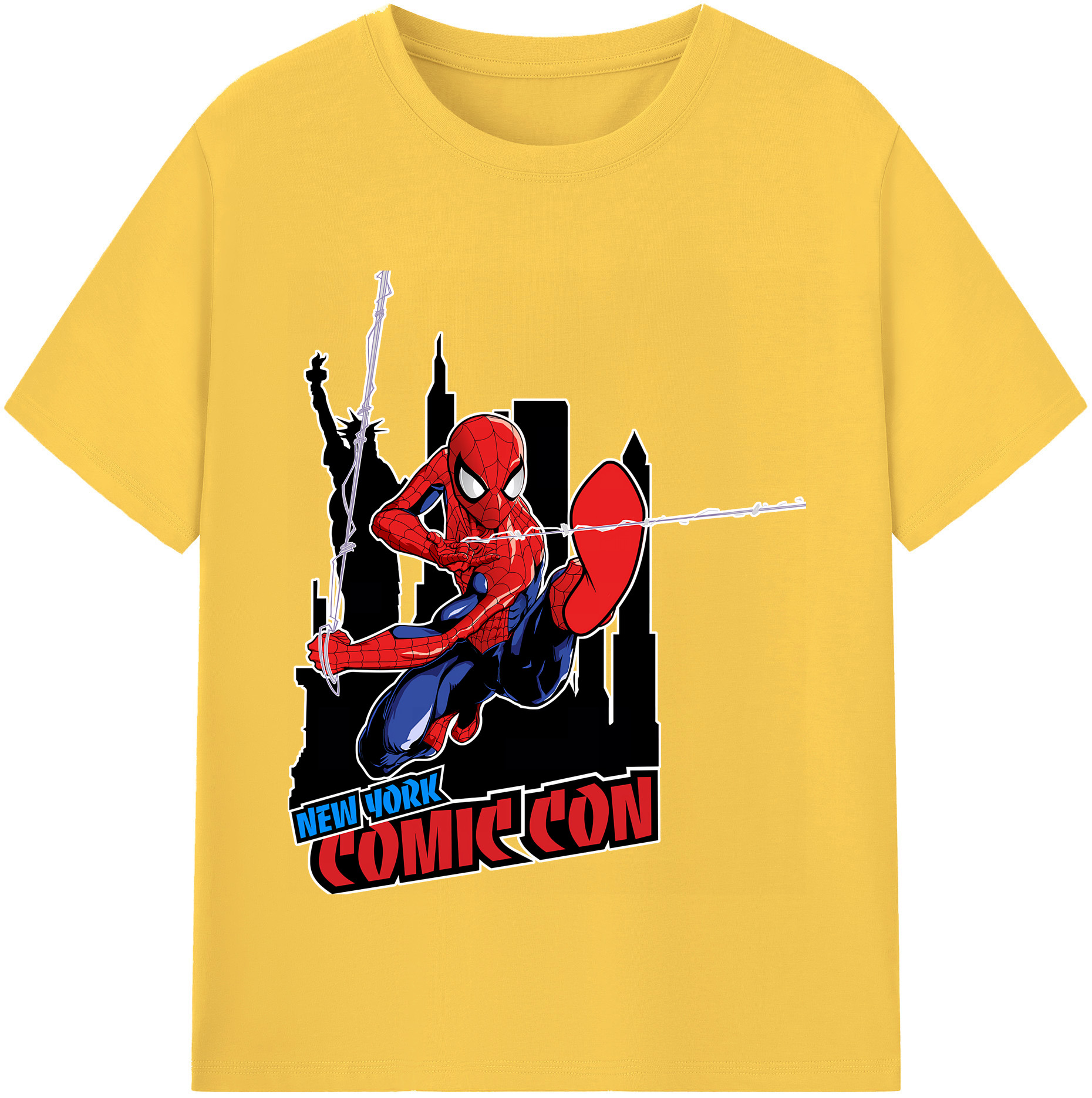 （画像用） Spider Man スパイダーマン 綿100％半袖Tシャツ（フロントプリント）