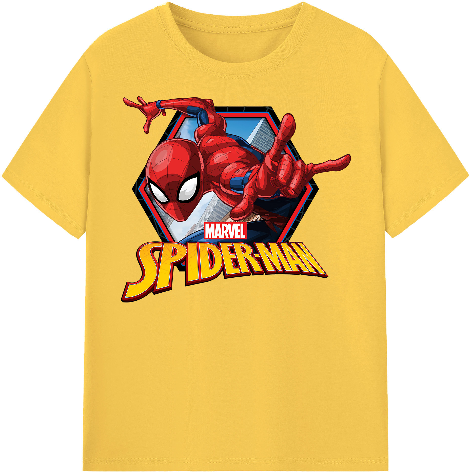 （画像用） Spider Man スパイダーマン 綿100％半袖Tシャツ（フロントプリント）