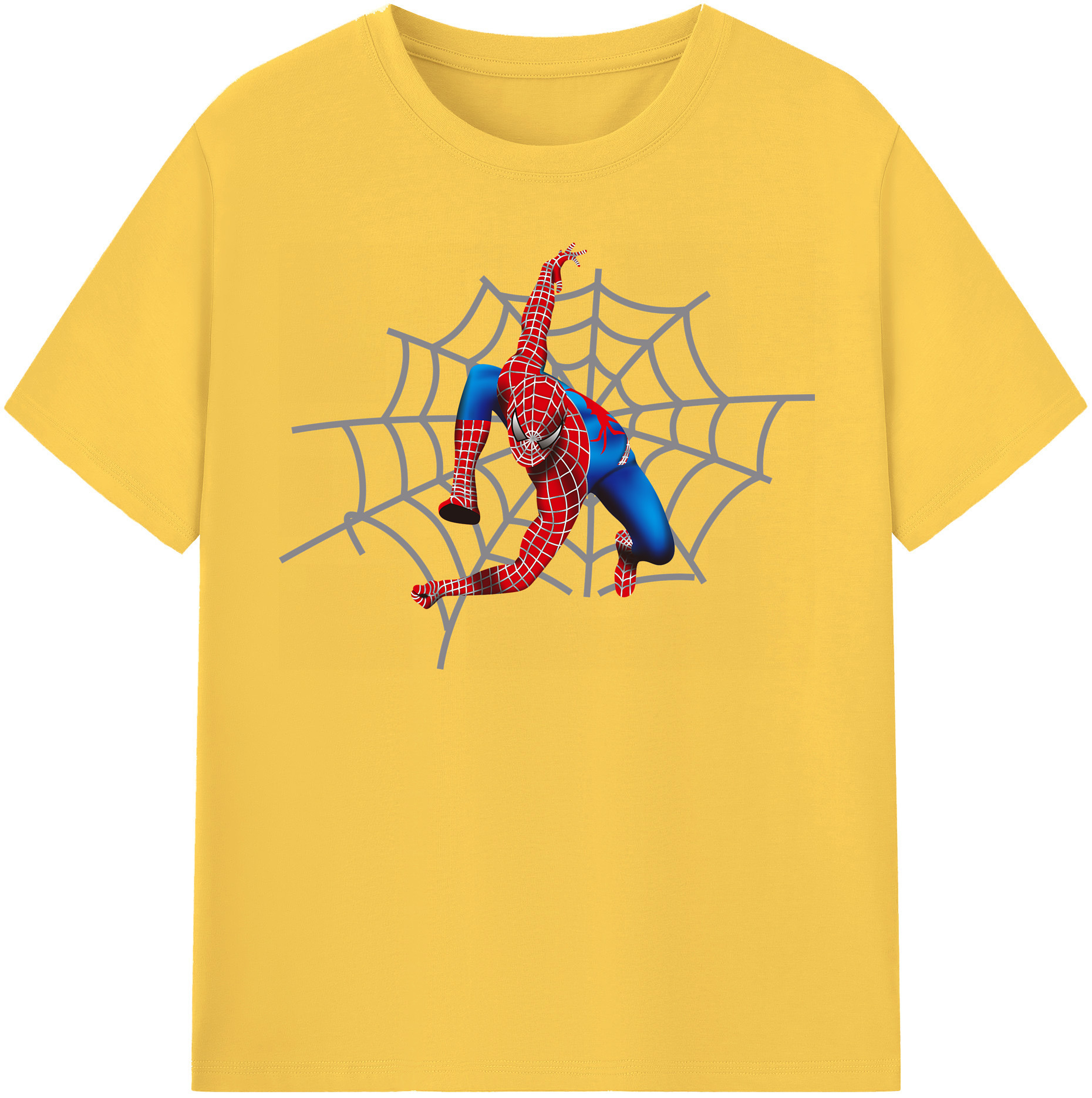 （画像用） Spider Man スパイダーマン 綿100％半袖Tシャツ（フロントプリント）