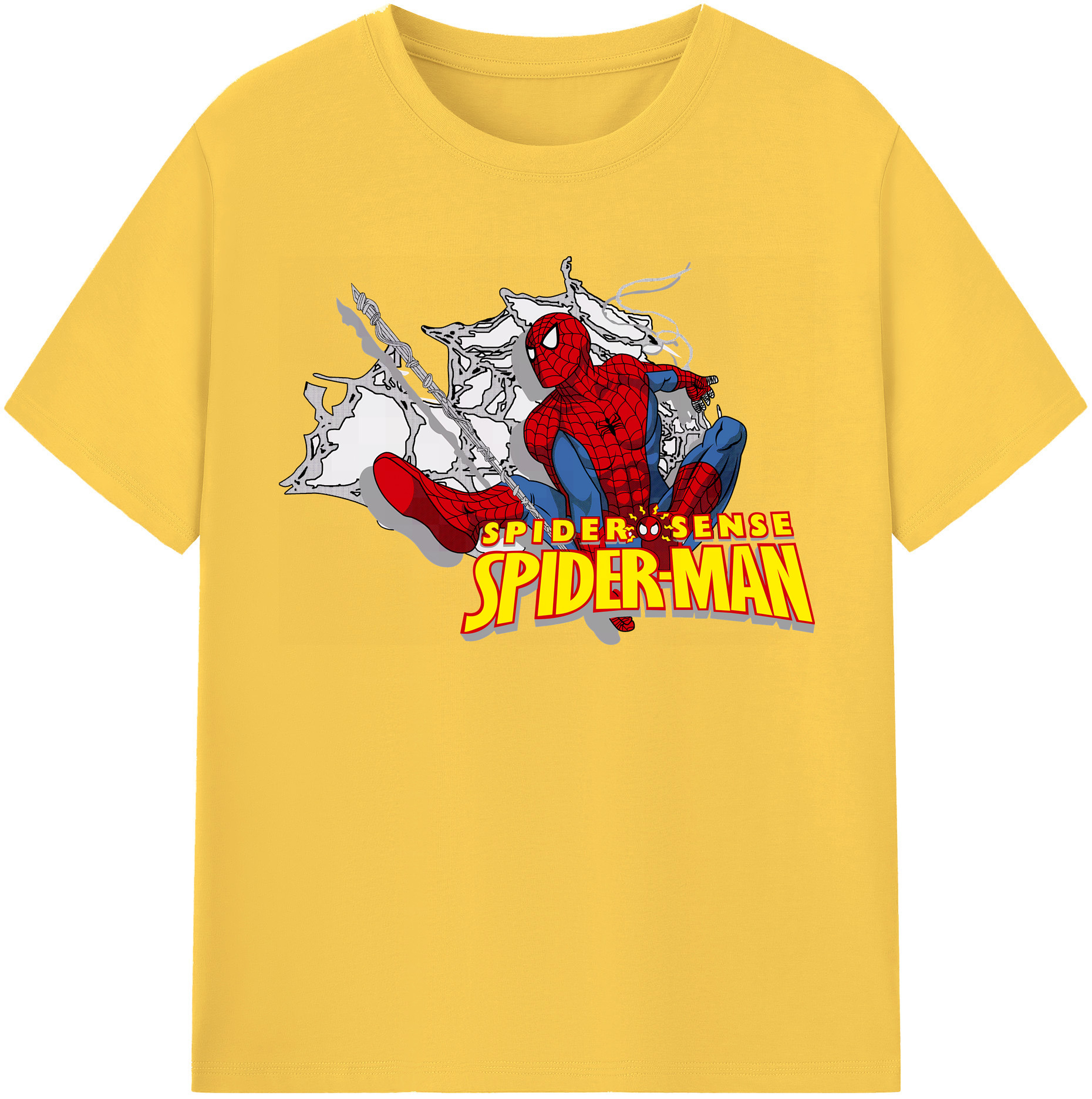 （画像用） Spider Man スパイダーマン 綿100％半袖Tシャツ（フロントプリント）