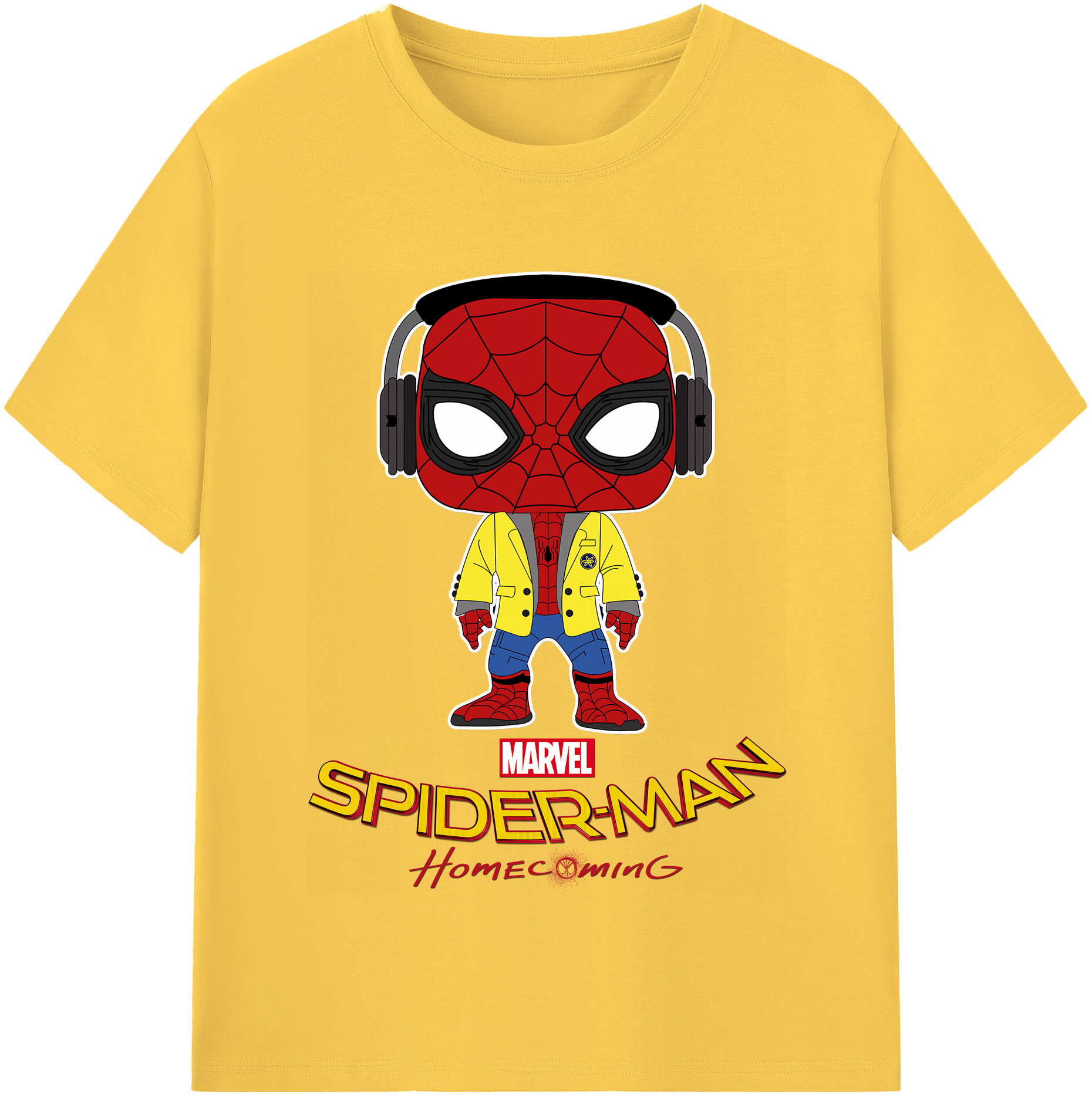 （画像用） Spider Man スパイダーマン 綿100％半袖Tシャツ（フロントプリント）