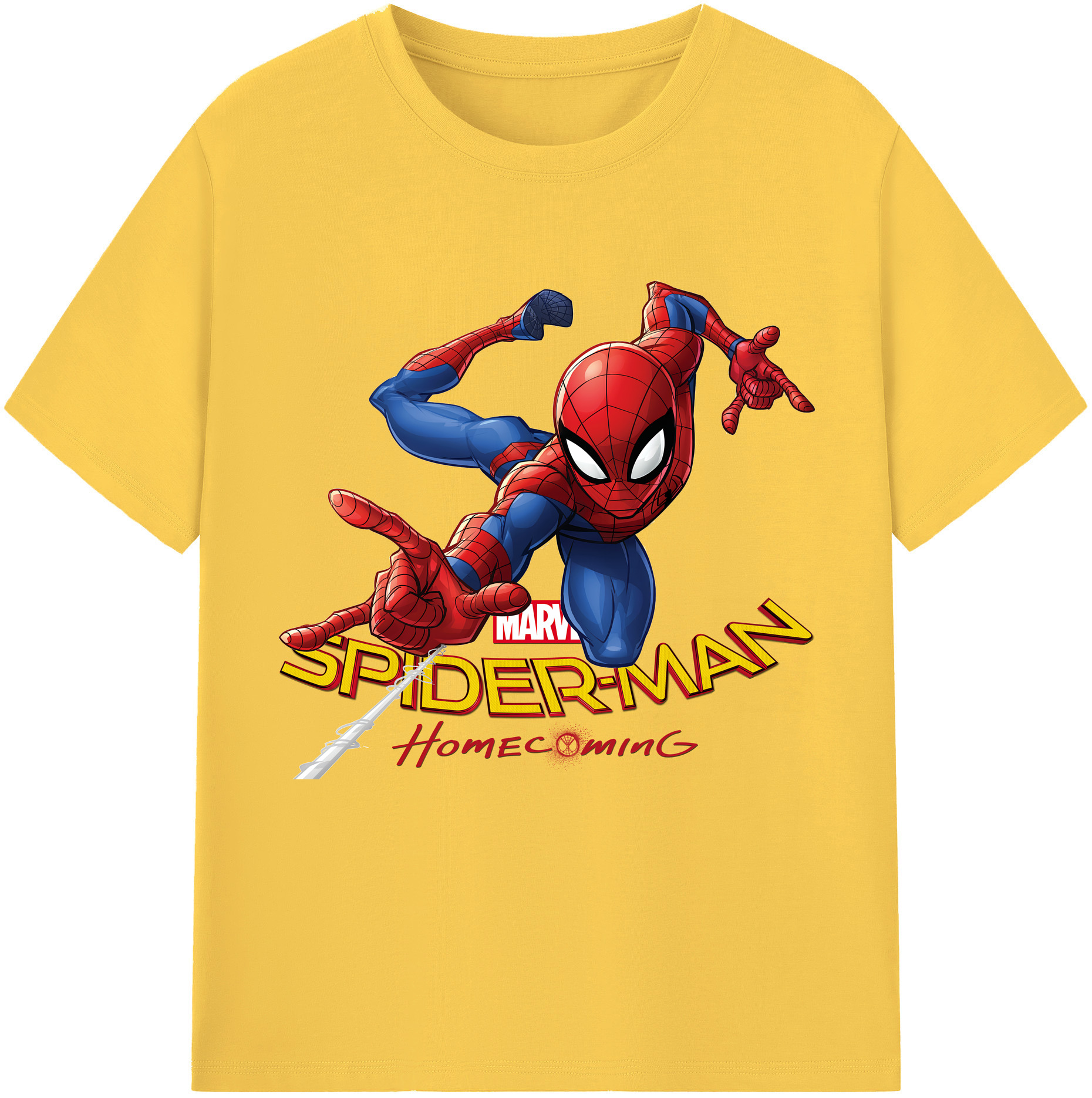 （画像用） Spider Man スパイダーマン 綿100％半袖Tシャツ（フロントプリント）