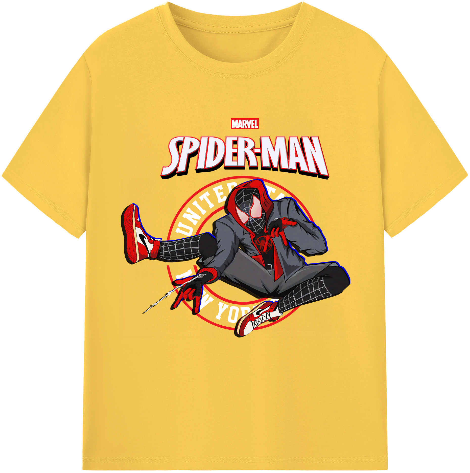 （画像用） Spider Man スパイダーマン 綿100％半袖Tシャツ（フロントプリント）
