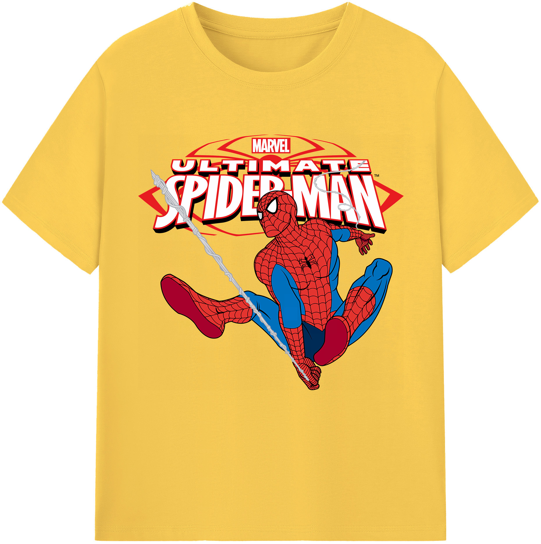 （画像用） Spider Man スパイダーマン 綿100％半袖Tシャツ（フロントプリント）