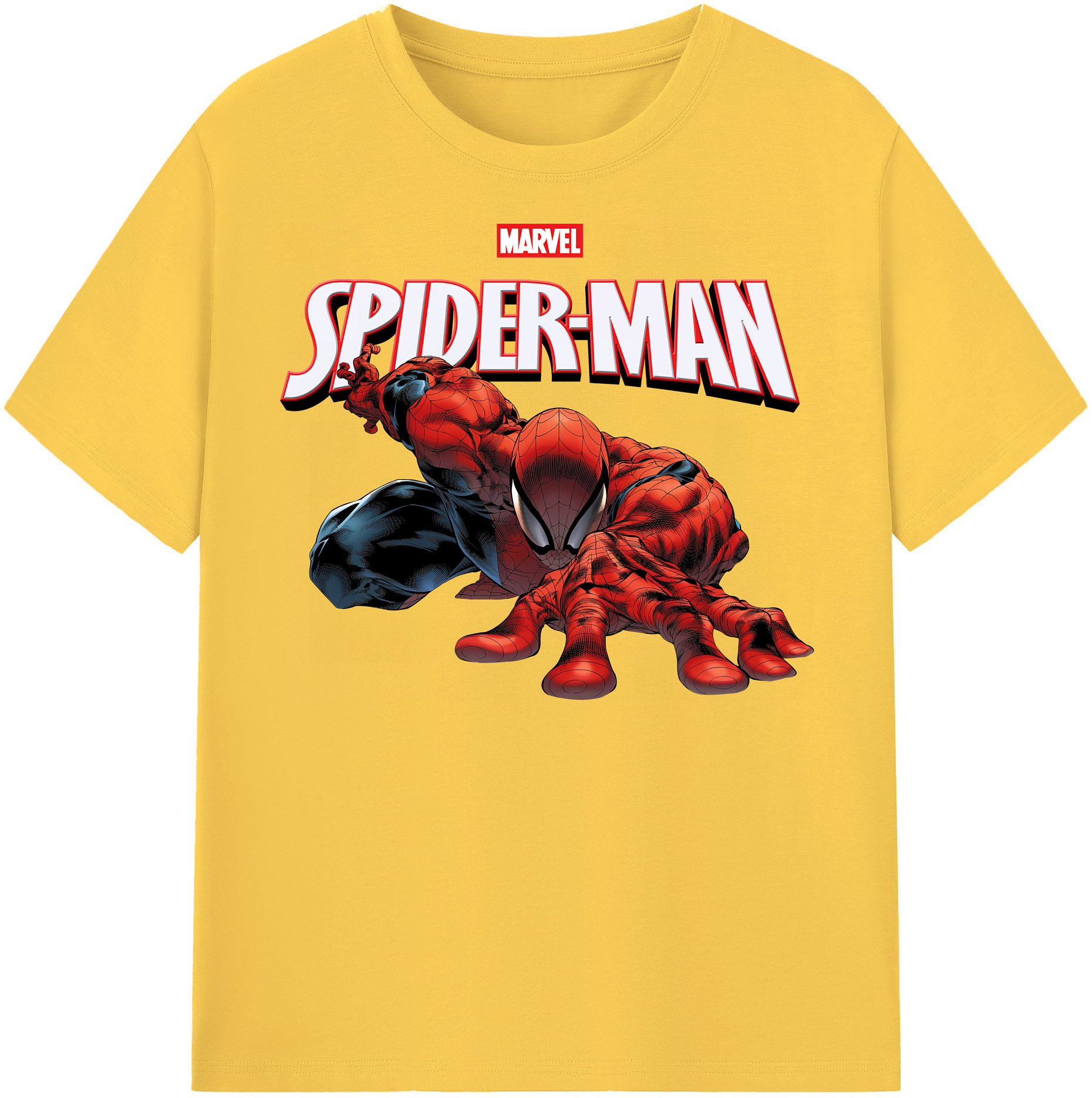 （画像用） Spider Man スパイダーマン 綿100％半袖Tシャツ（フロントプリント）