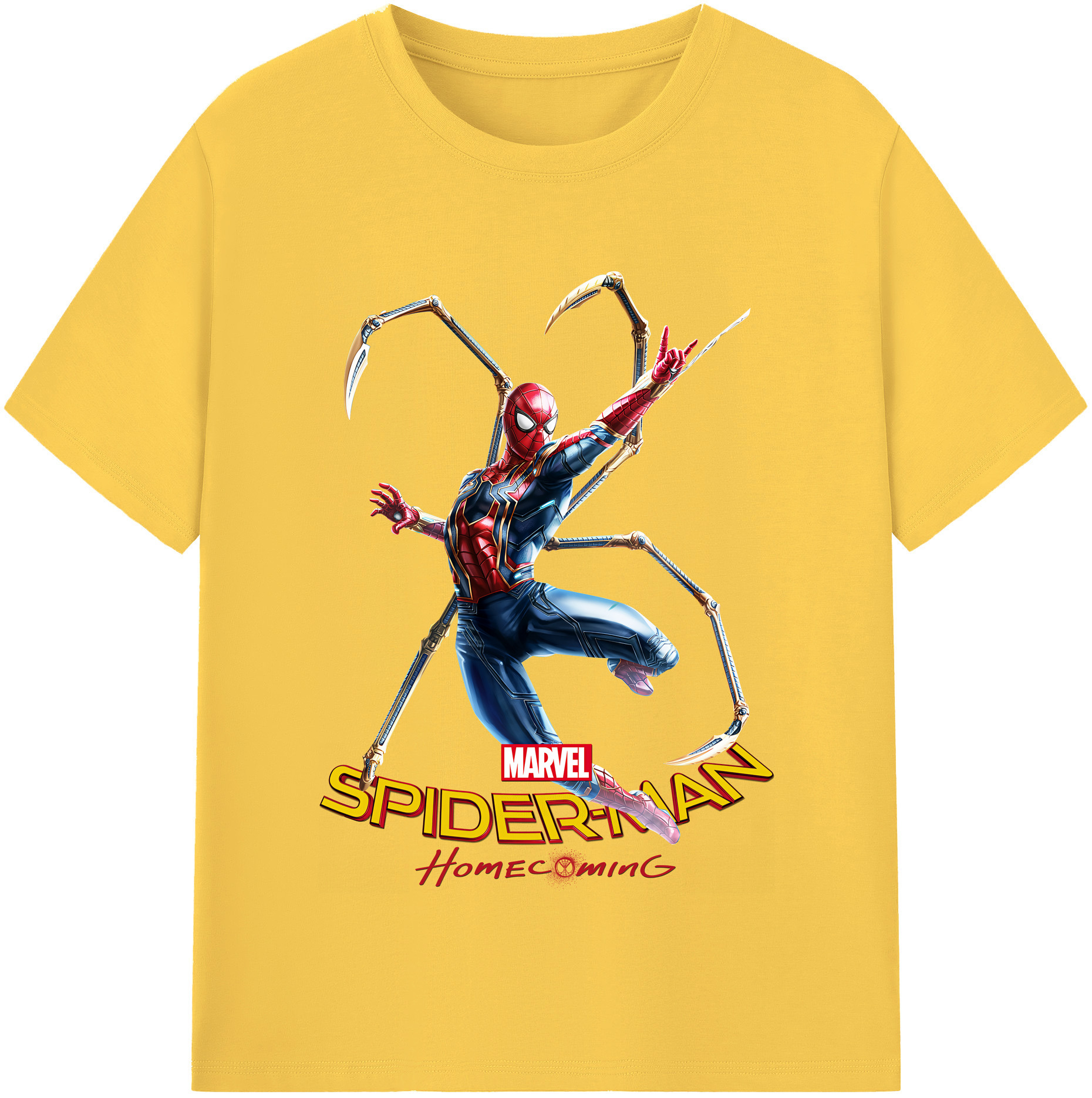 （画像用） Spider Man スパイダーマン 綿100％半袖Tシャツ（フロントプリント）