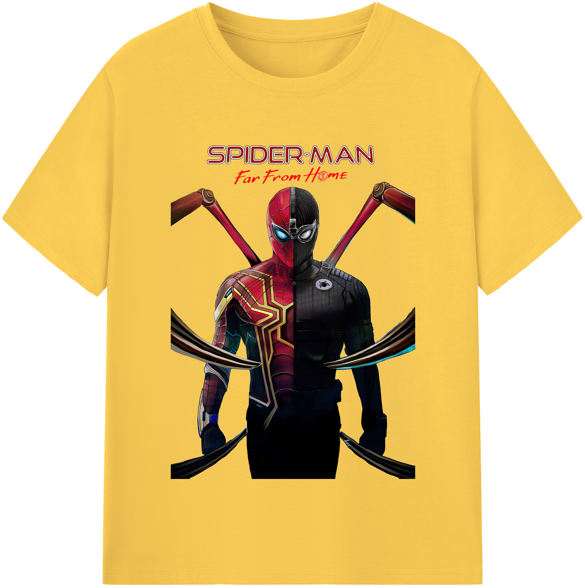 Spider Man スパイダーマン 綿100％半袖Tシャツ（フロントプリント）