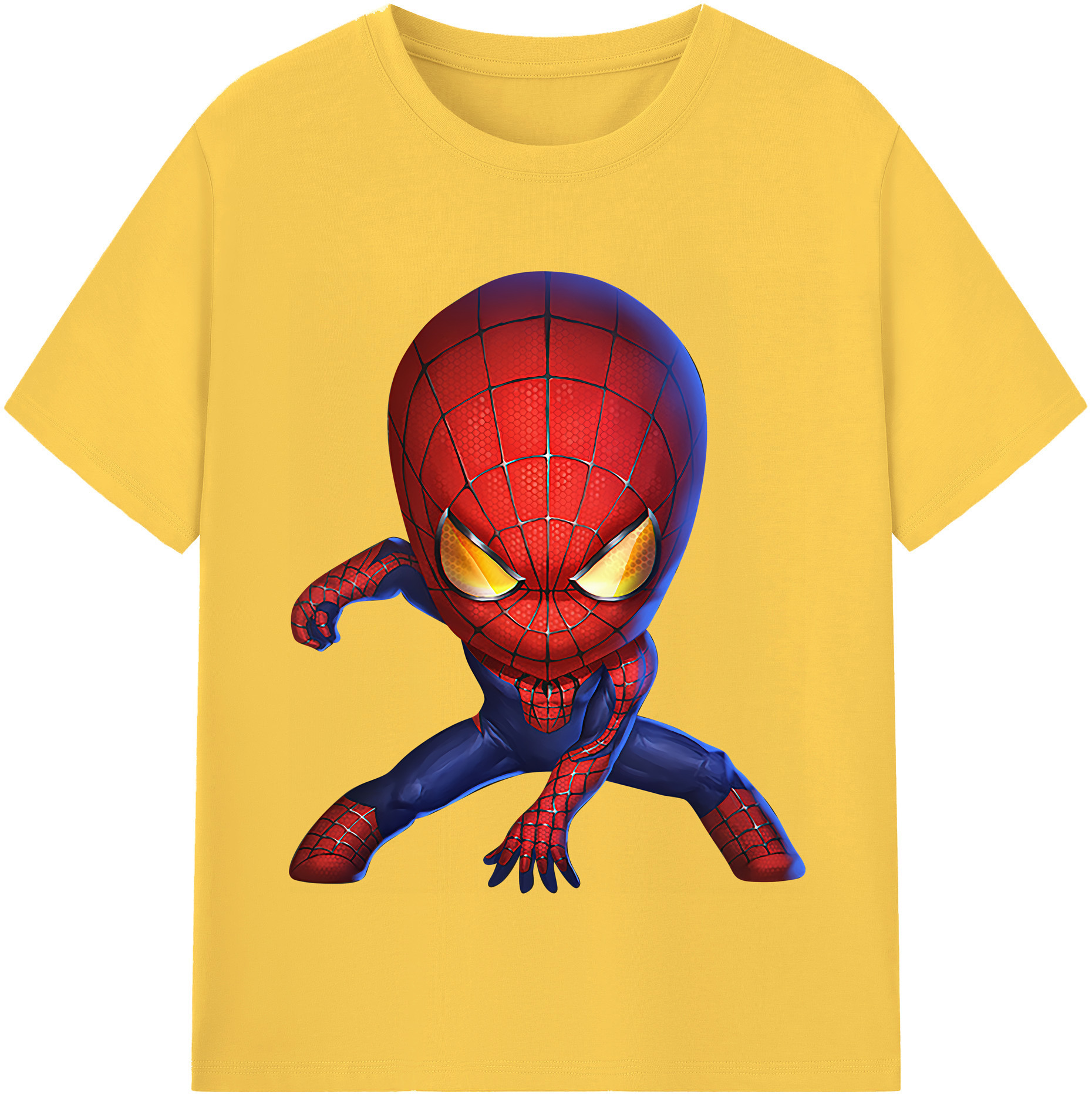 （画像用） Spider Man スパイダーマン 綿100％半袖Tシャツ（フロントプリント）