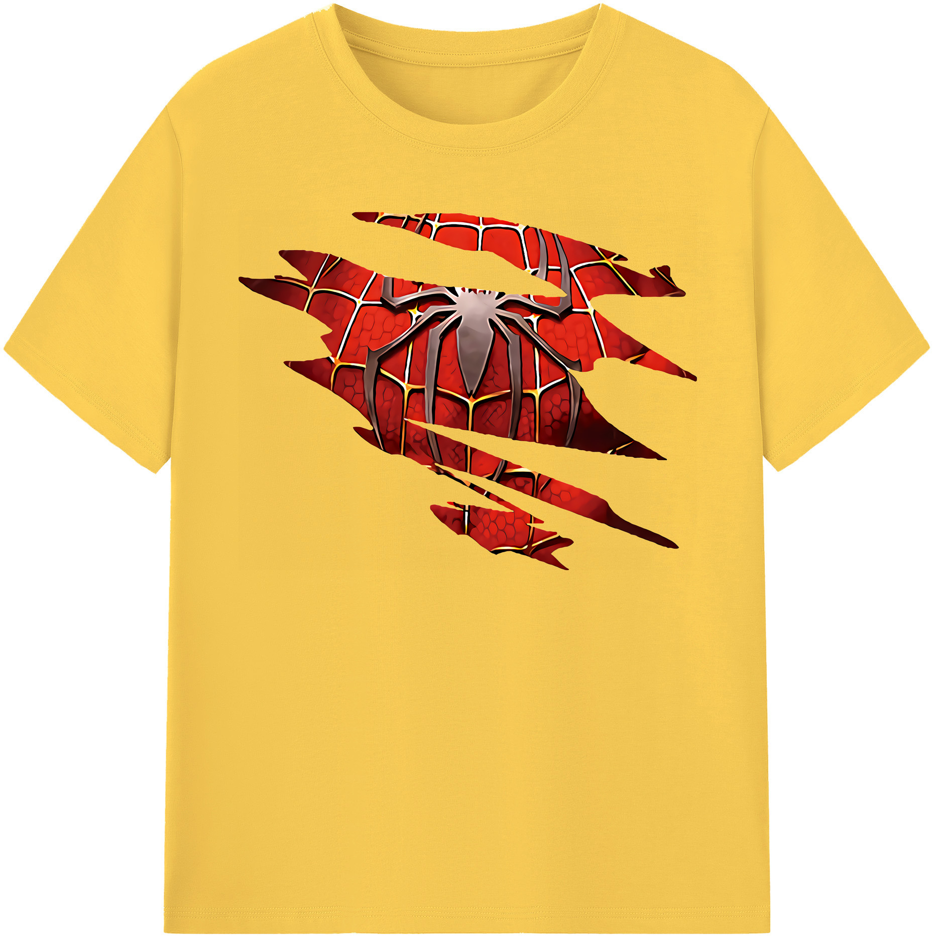 （画像用） Spider Man スパイダーマン 綿100％半袖Tシャツ（フロントプリント）