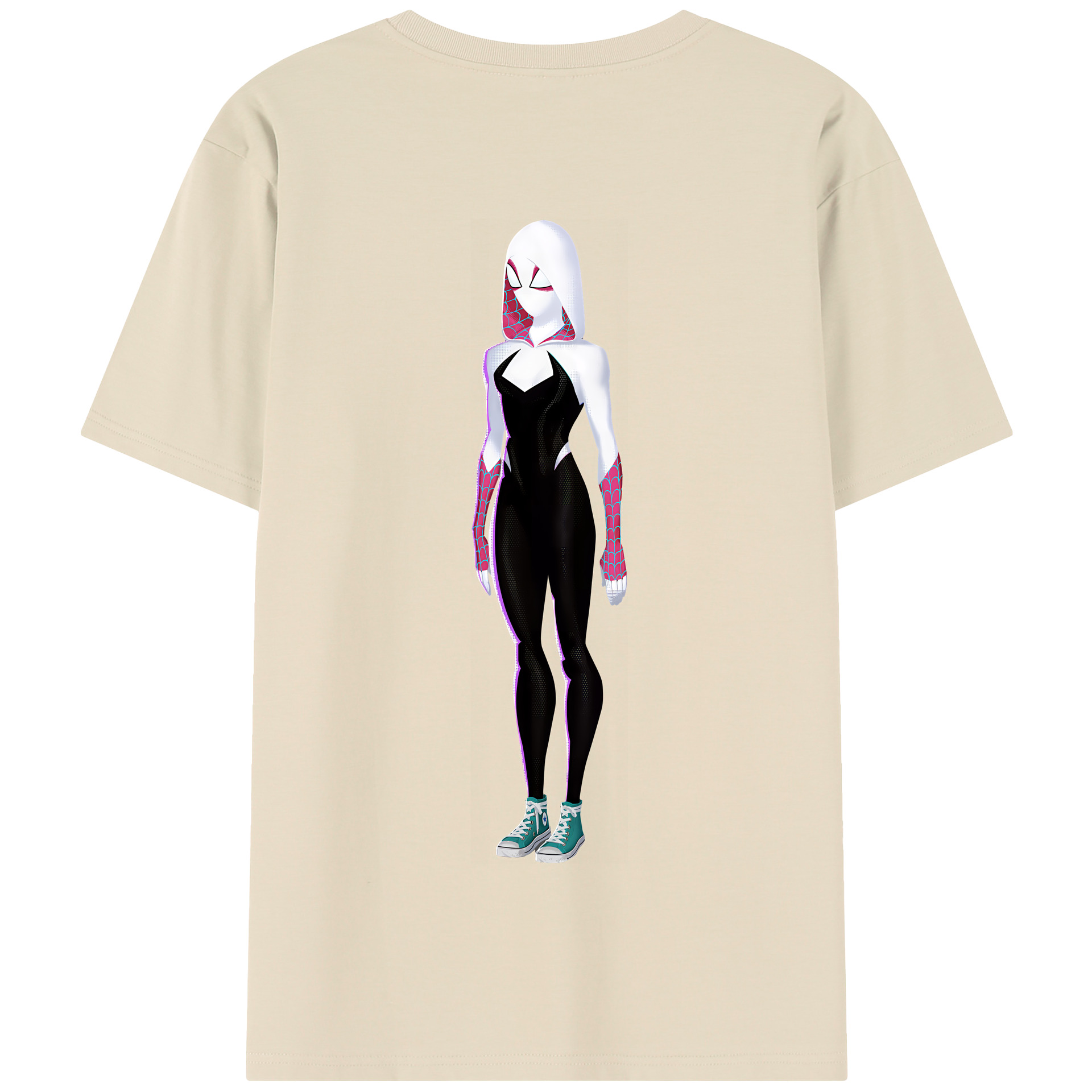 （画像用） Spider Man スパイダーマン 綿100％半袖Tシャツ（背面プリント）