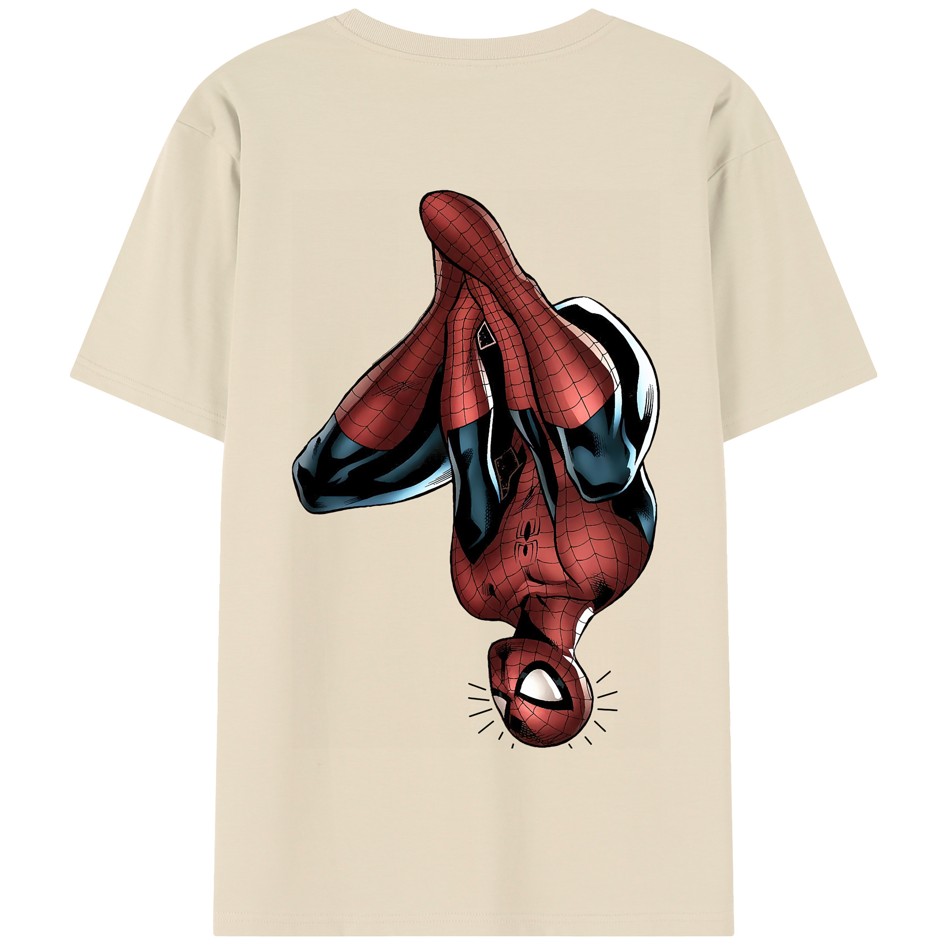 （画像用） Spider Man スパイダーマン 綿100％半袖Tシャツ（背面プリント）