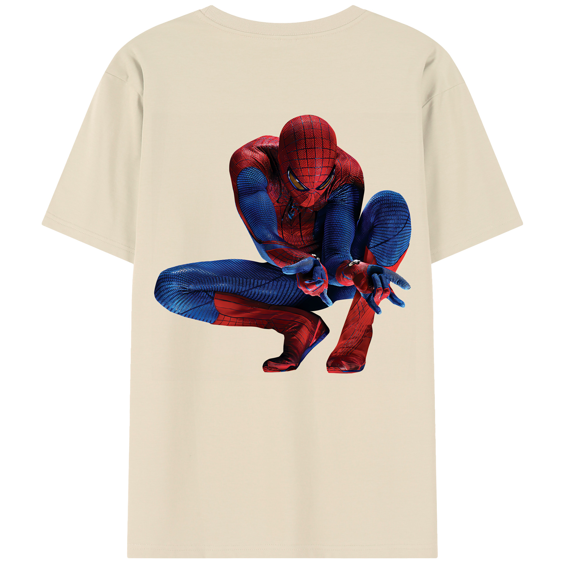 （画像用） Spider Man スパイダーマン 綿100％半袖Tシャツ（背面プリント）