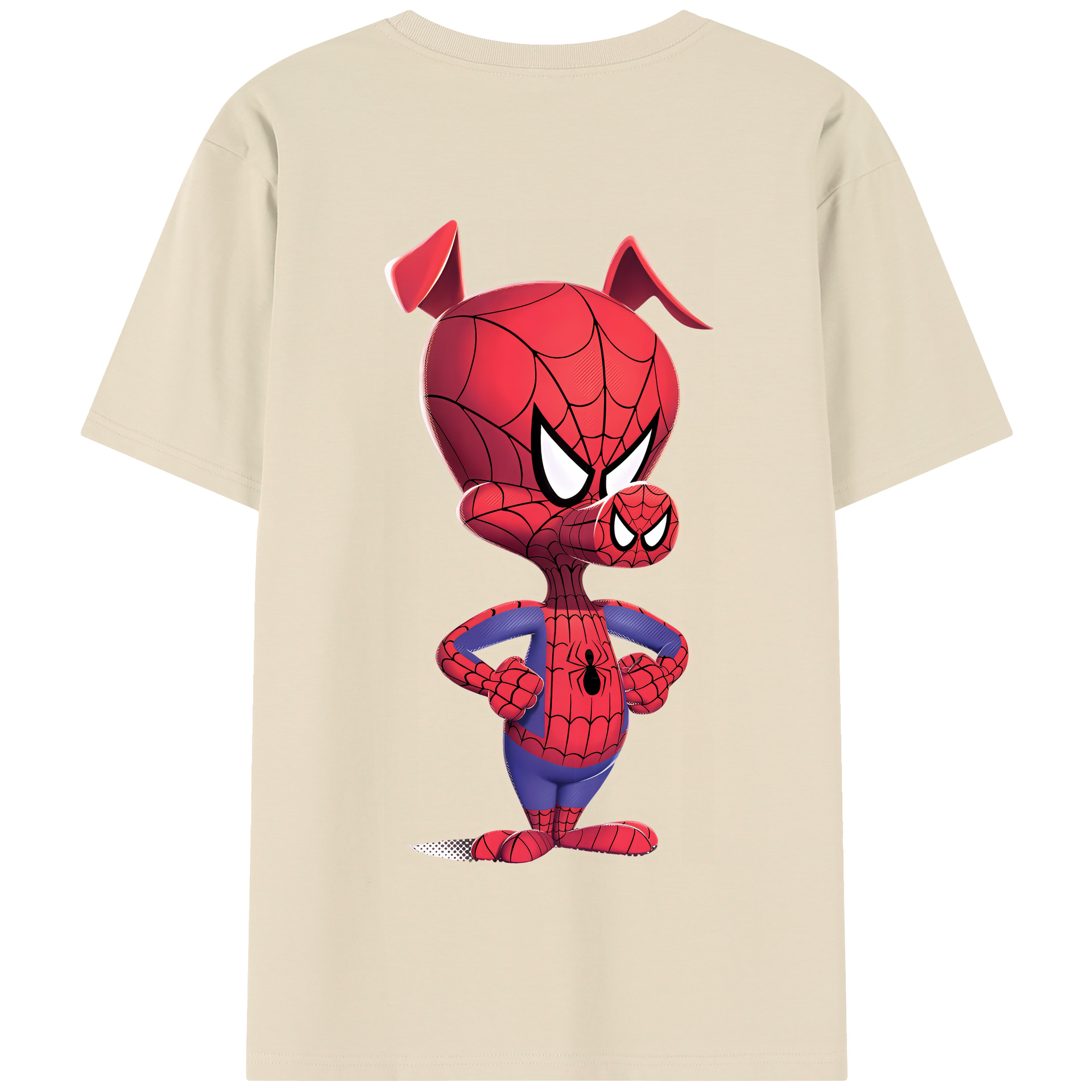 （画像用） Spider Man スパイダーマン 綿100％半袖Tシャツ（背面プリント）