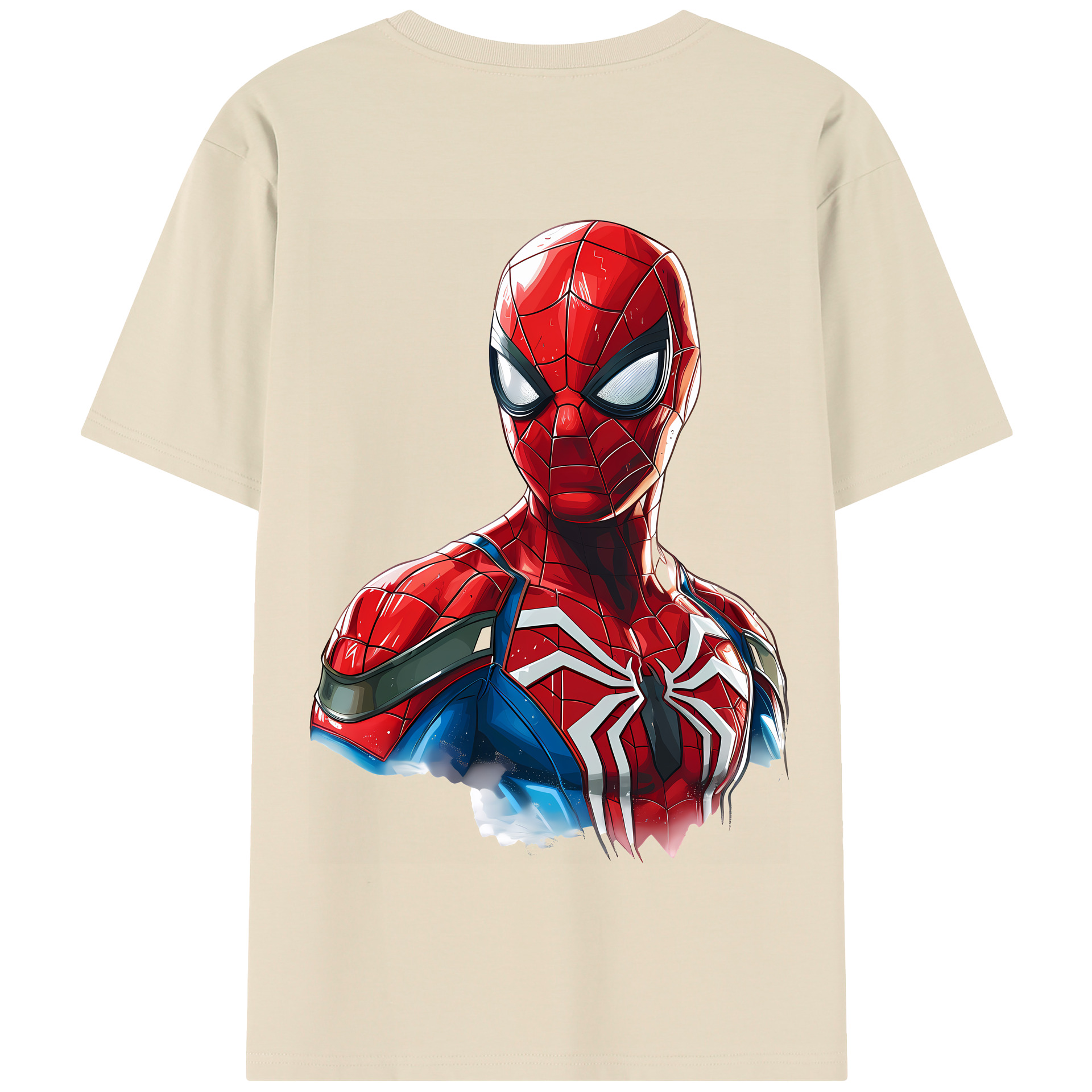 （画像用） Spider Man スパイダーマン 綿100％半袖Tシャツ（背面プリント）