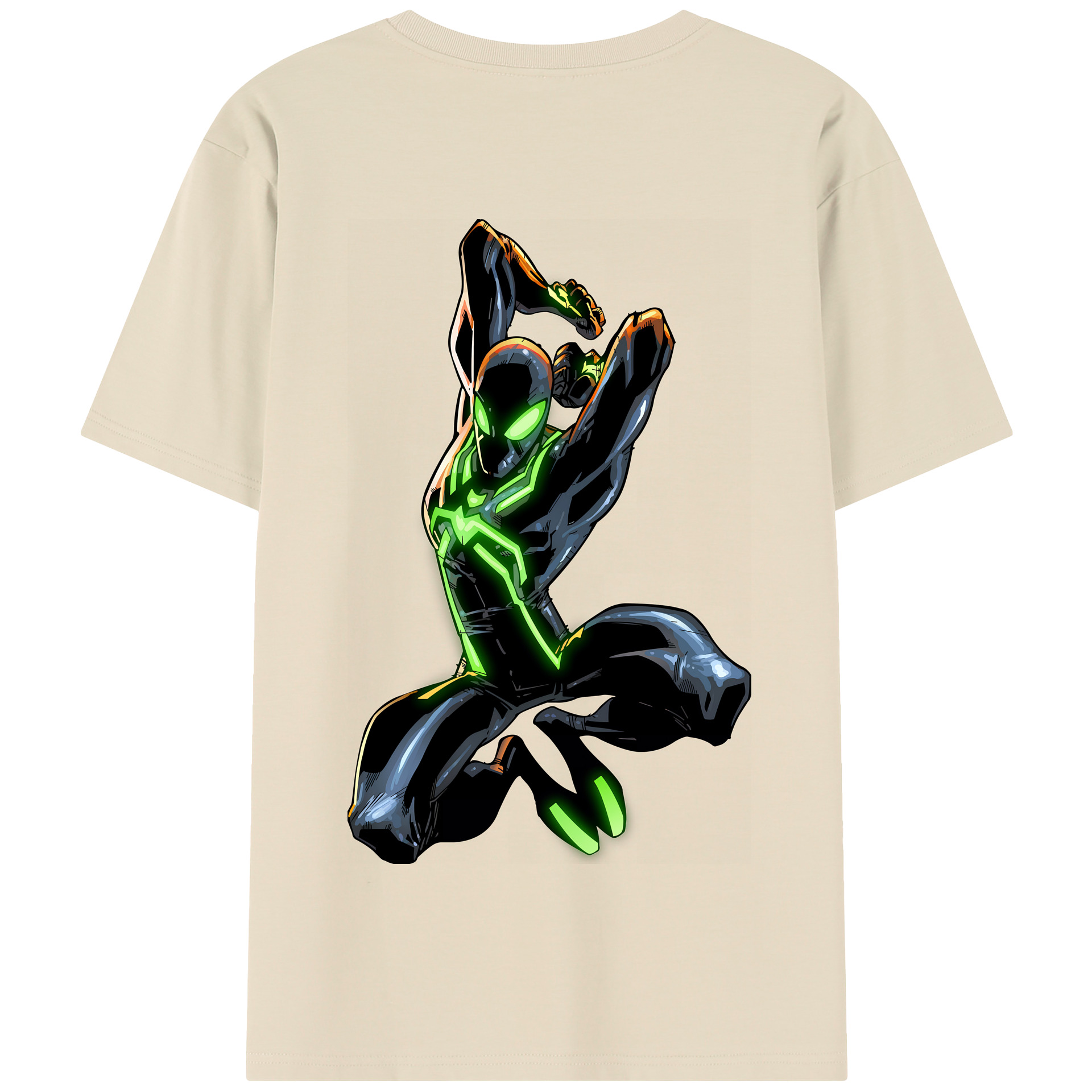 （画像用） Spider Man スパイダーマン 綿100％半袖Tシャツ（背面プリント）