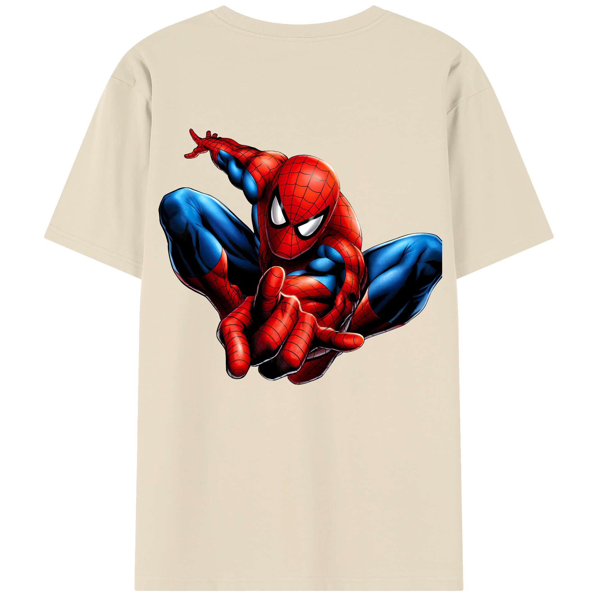 （画像用） Spider Man スパイダーマン 綿100％半袖Tシャツ（背面プリント）