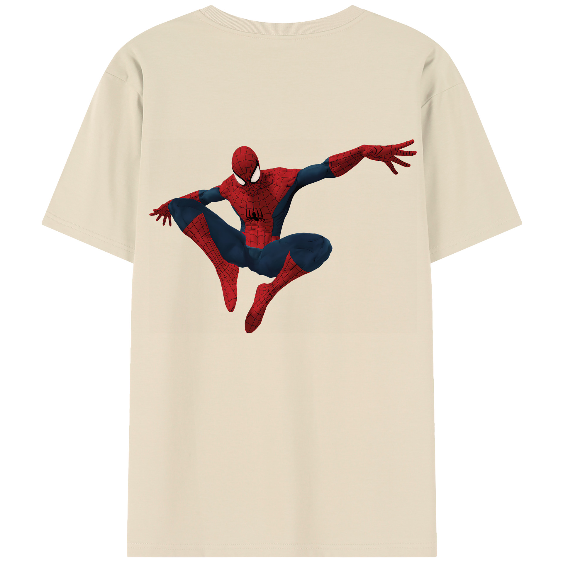 （画像用） Spider Man スパイダーマン 綿100％半袖Tシャツ（背面プリント）