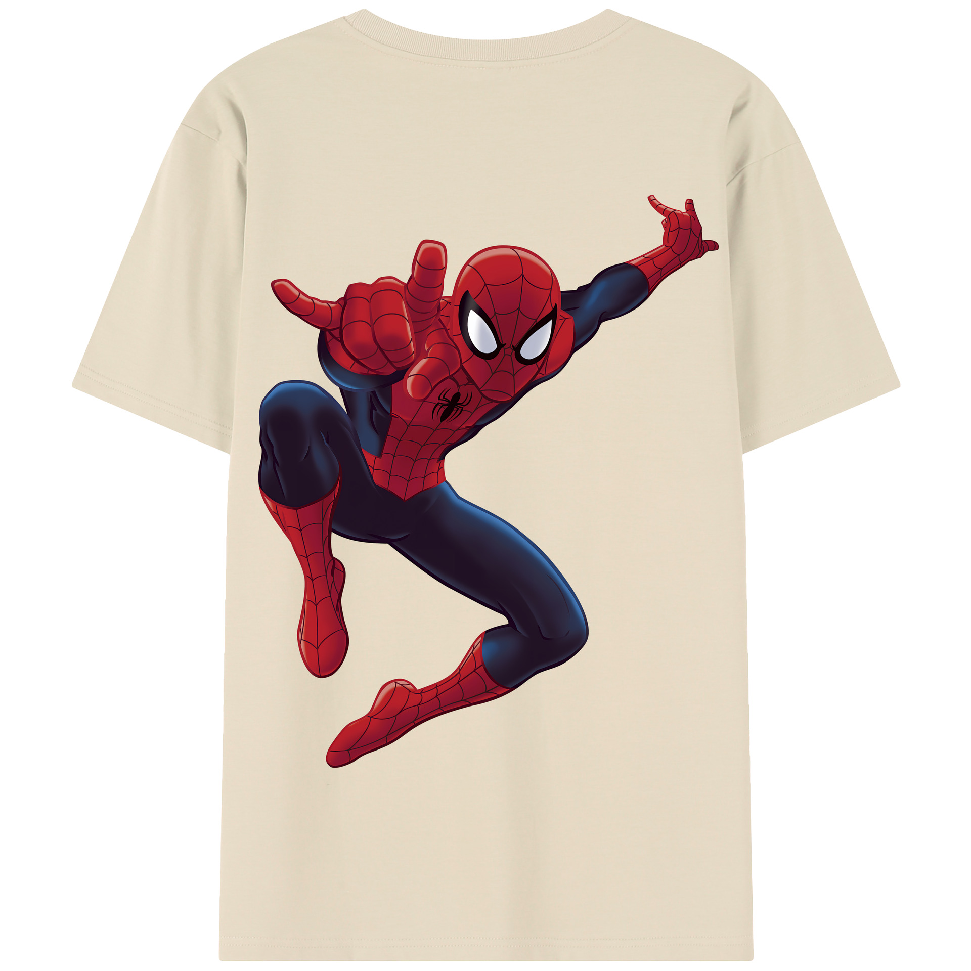 （画像用） Spider Man スパイダーマン 綿100％半袖Tシャツ（背面プリント）