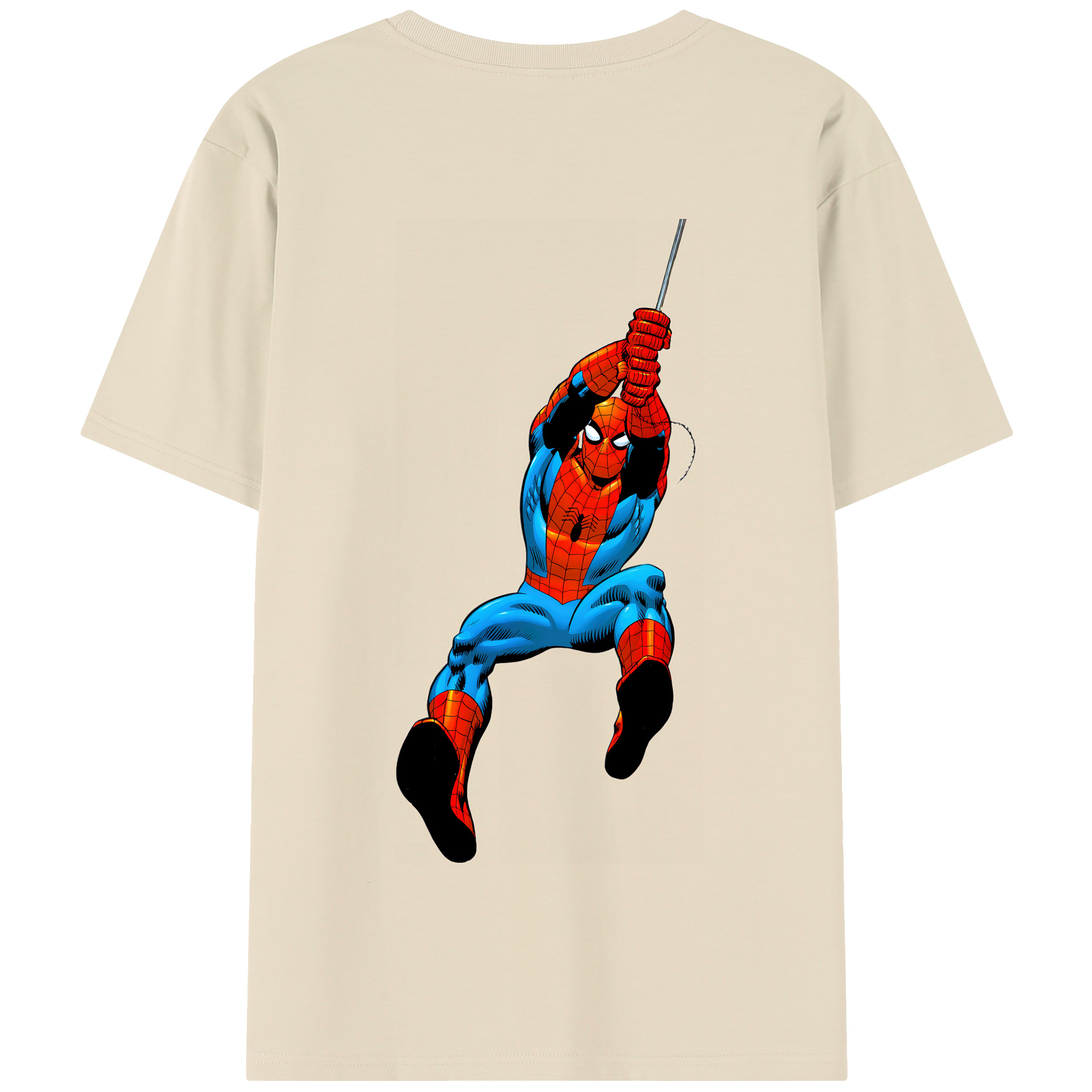 （画像用） Spider Man スパイダーマン 綿100％半袖Tシャツ（背面プリント）