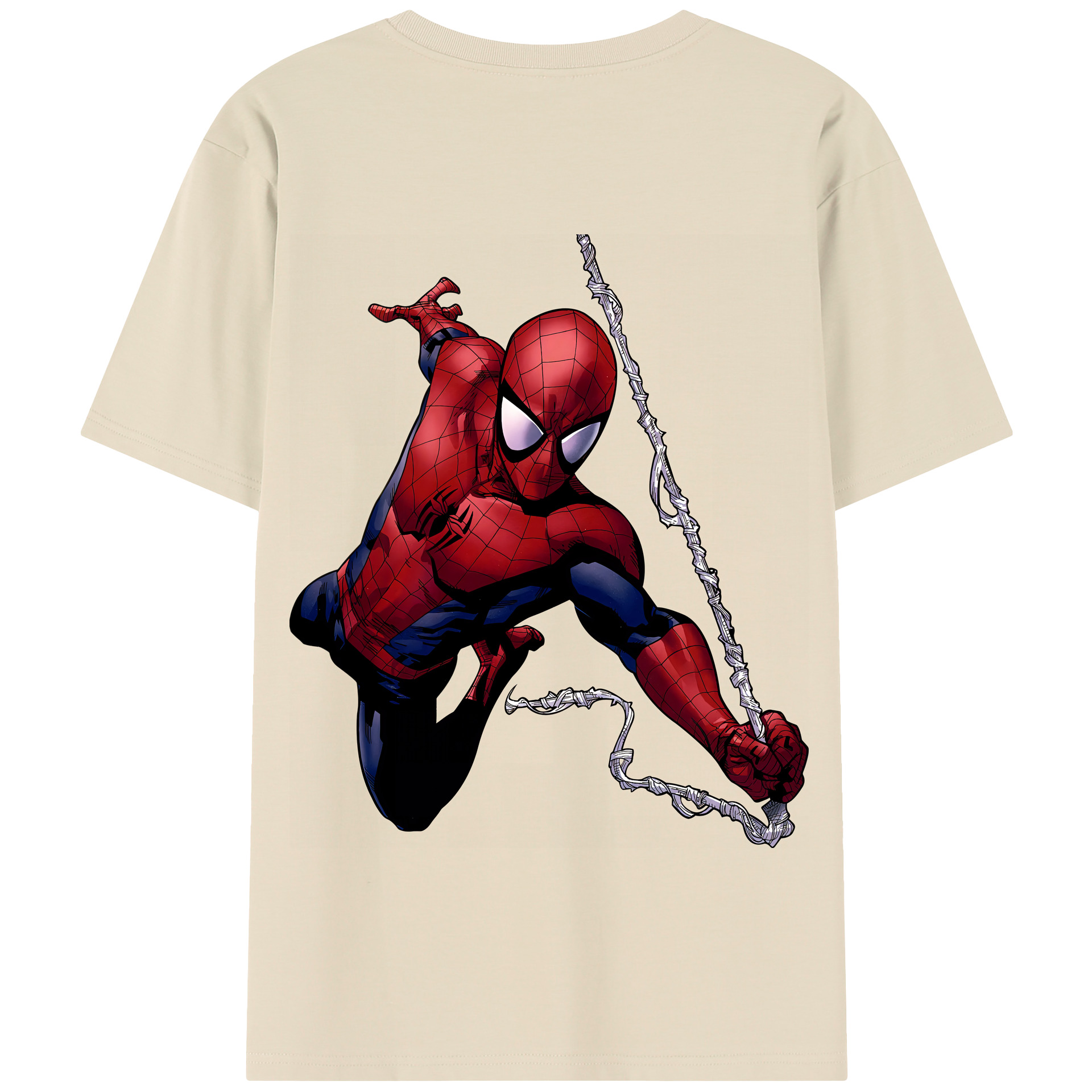 （画像用） Spider Man スパイダーマン 綿100％半袖Tシャツ（背面プリント）