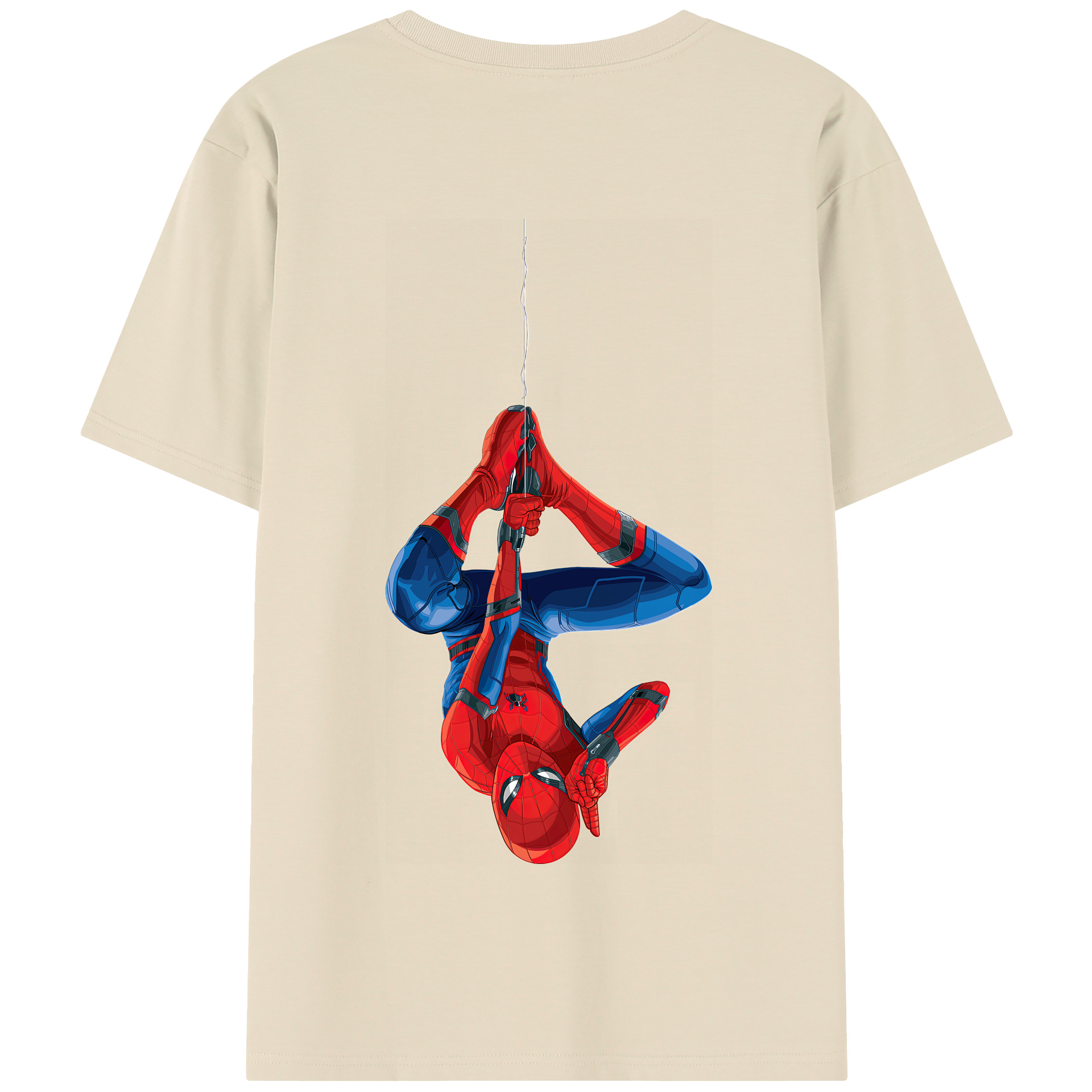 （画像用） Spider Man スパイダーマン 綿100％半袖Tシャツ（背面プリント）