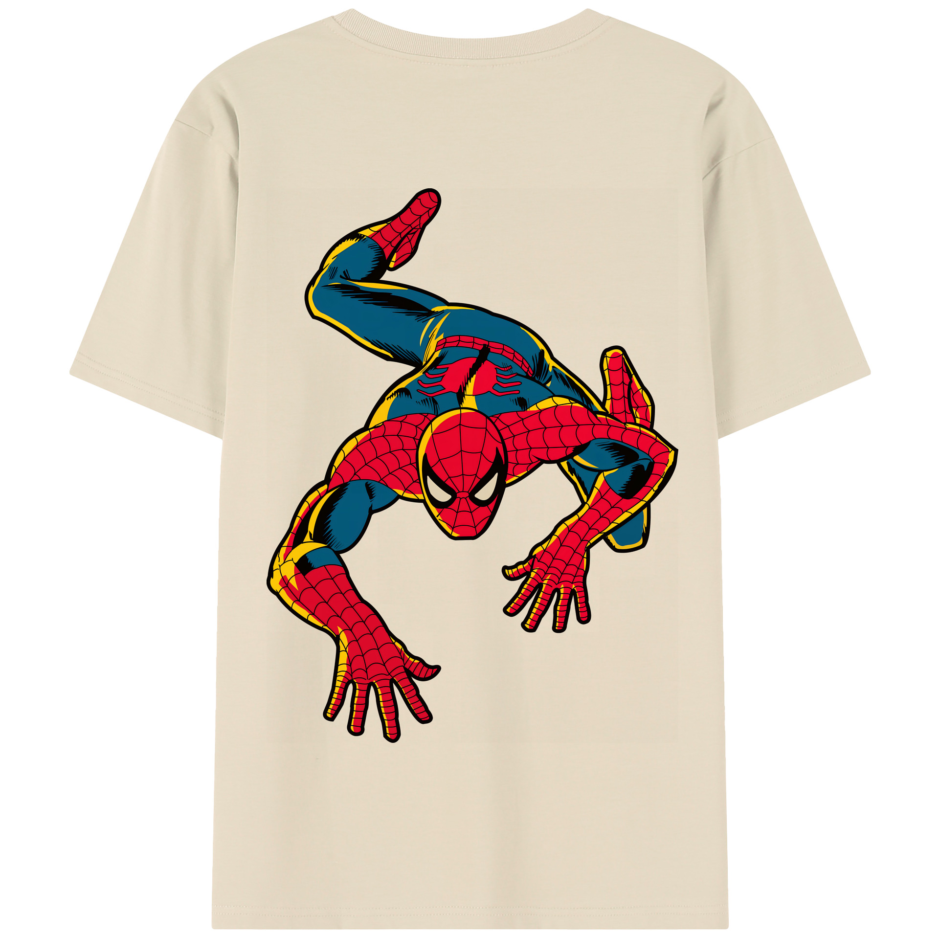 （画像用） Spider Man スパイダーマン 綿100％半袖Tシャツ（背面プリント）