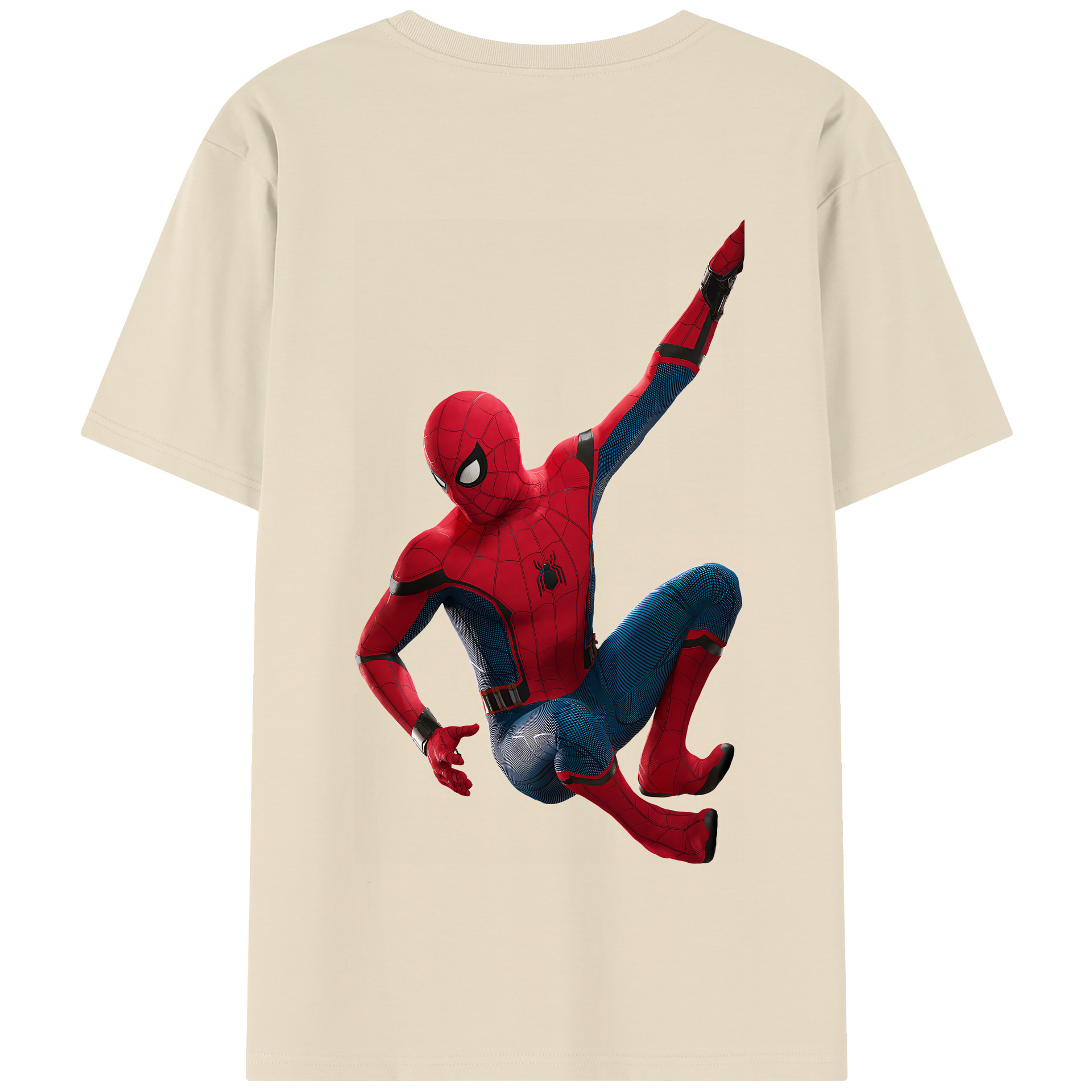 Spider Man スパイダーマン 綿100％半袖Tシャツ（背面プリント）