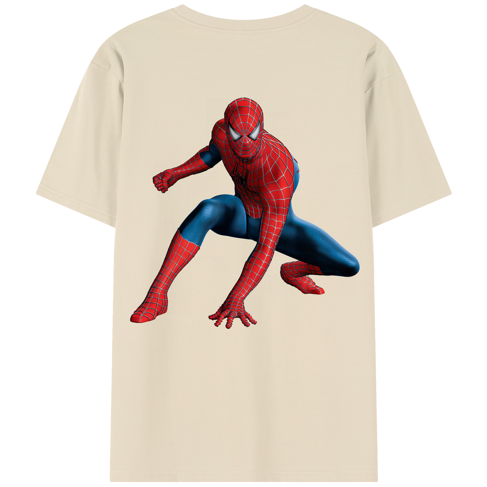 Spider Man スパイダーマン 綿100％半袖Tシャツ（背面プリント）
