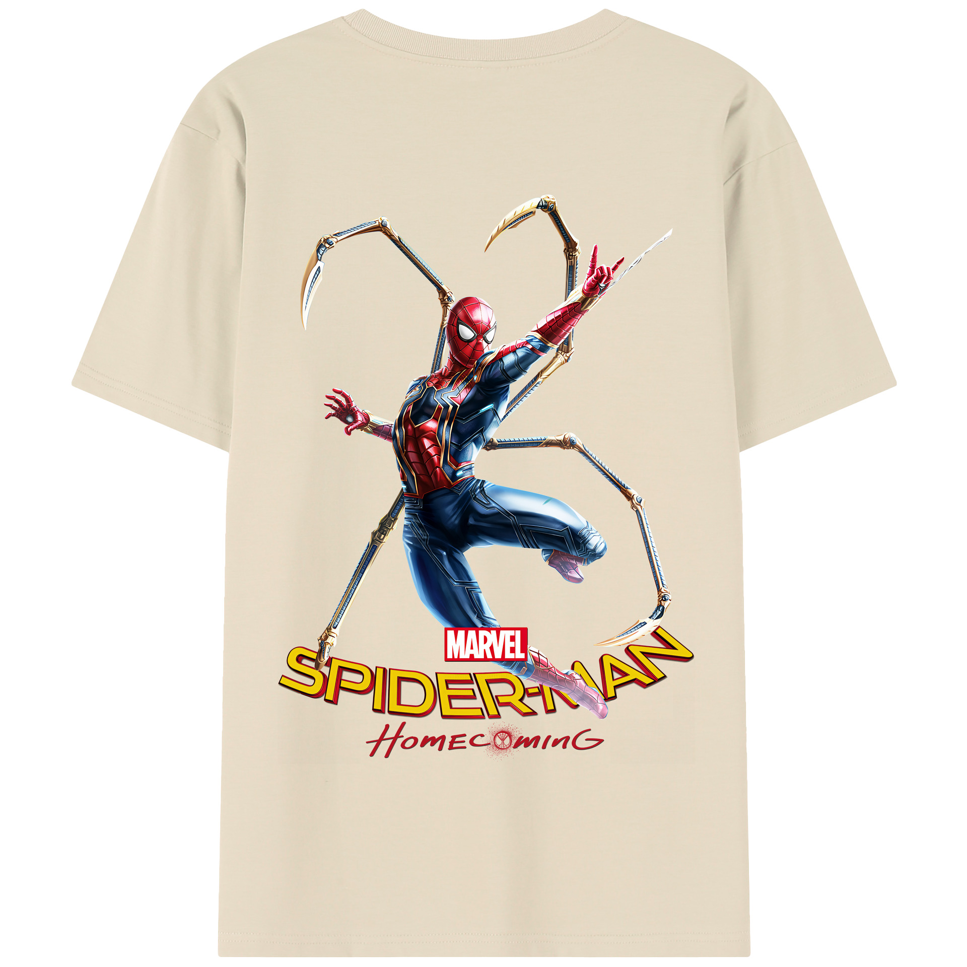 （画像用） Spider Man スパイダーマン 綿100％半袖Tシャツ（背面プリント）