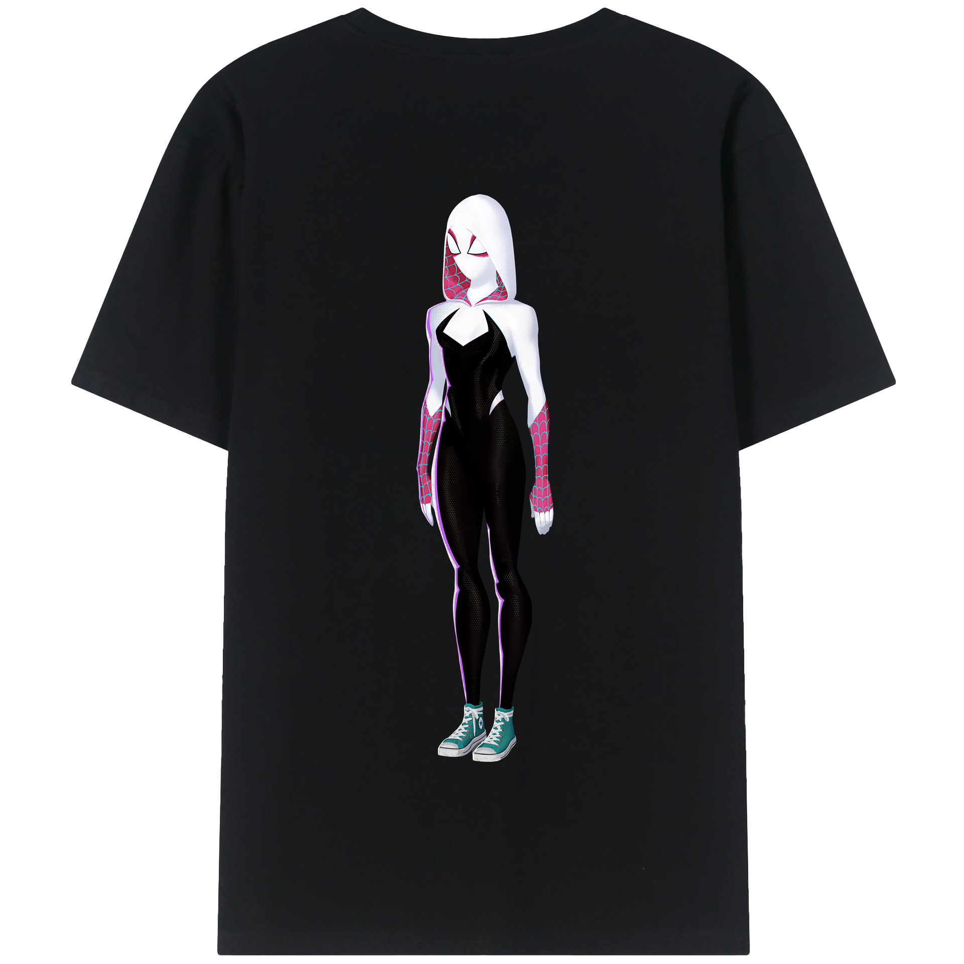 （画像用） Spider Man スパイダーマン 綿100％半袖Tシャツ（背面プリント）