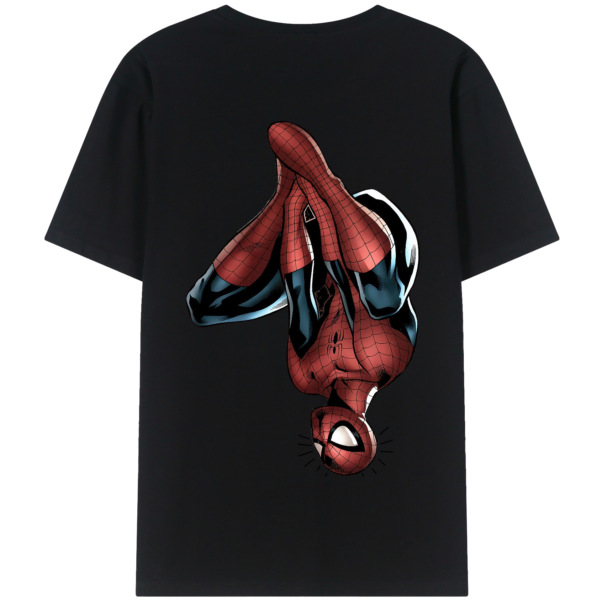 （画像用） Spider Man スパイダーマン 綿100％半袖Tシャツ（背面プリント）