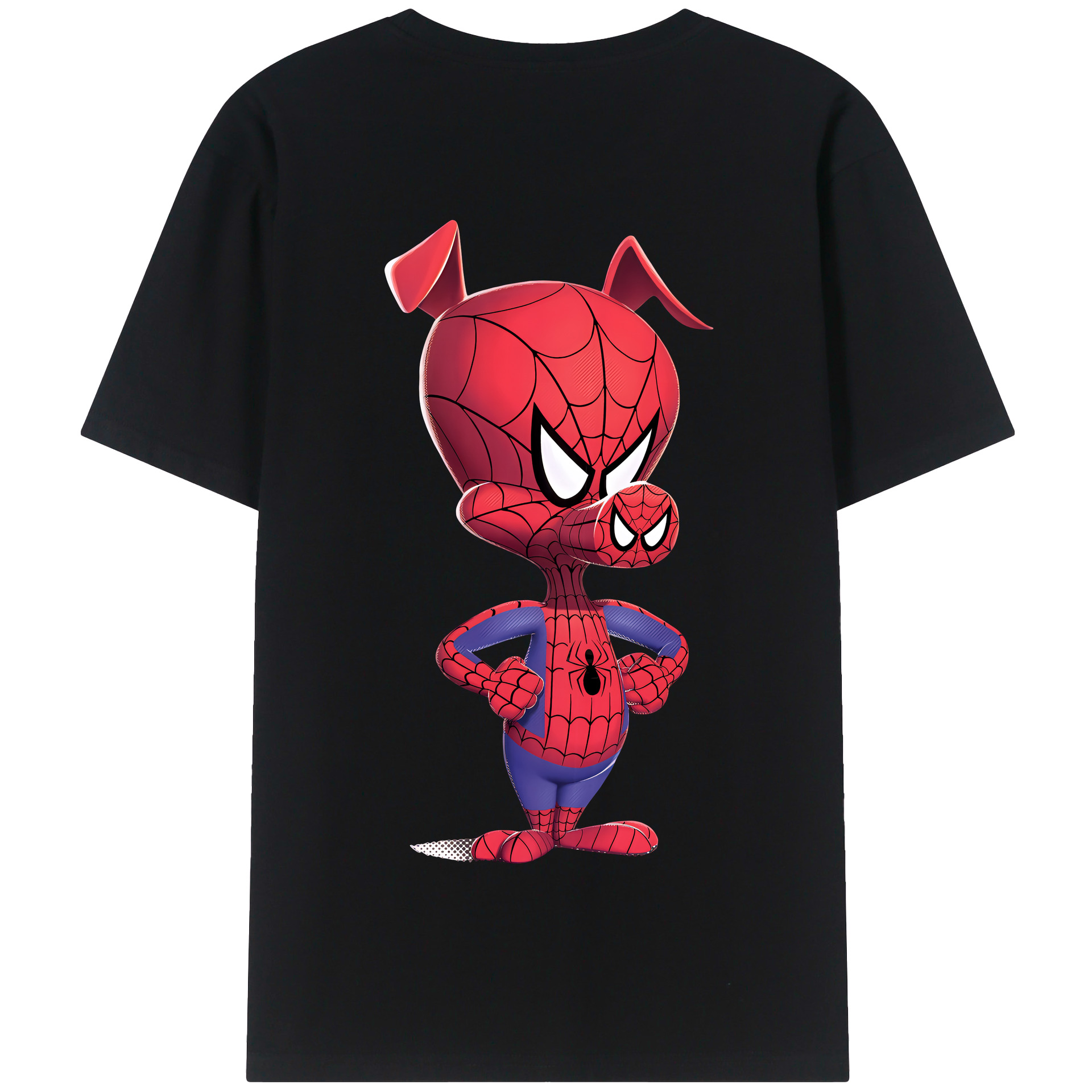 （画像用） Spider Man スパイダーマン 綿100％半袖Tシャツ（背面プリント）