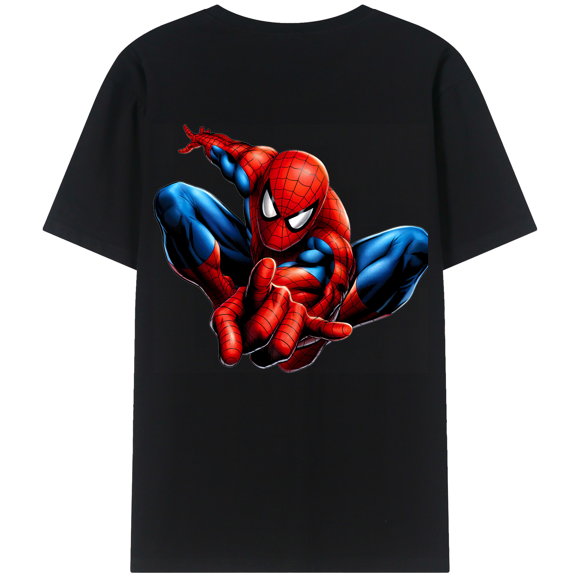 （画像用） Spider Man スパイダーマン 綿100％半袖Tシャツ（背面プリント）