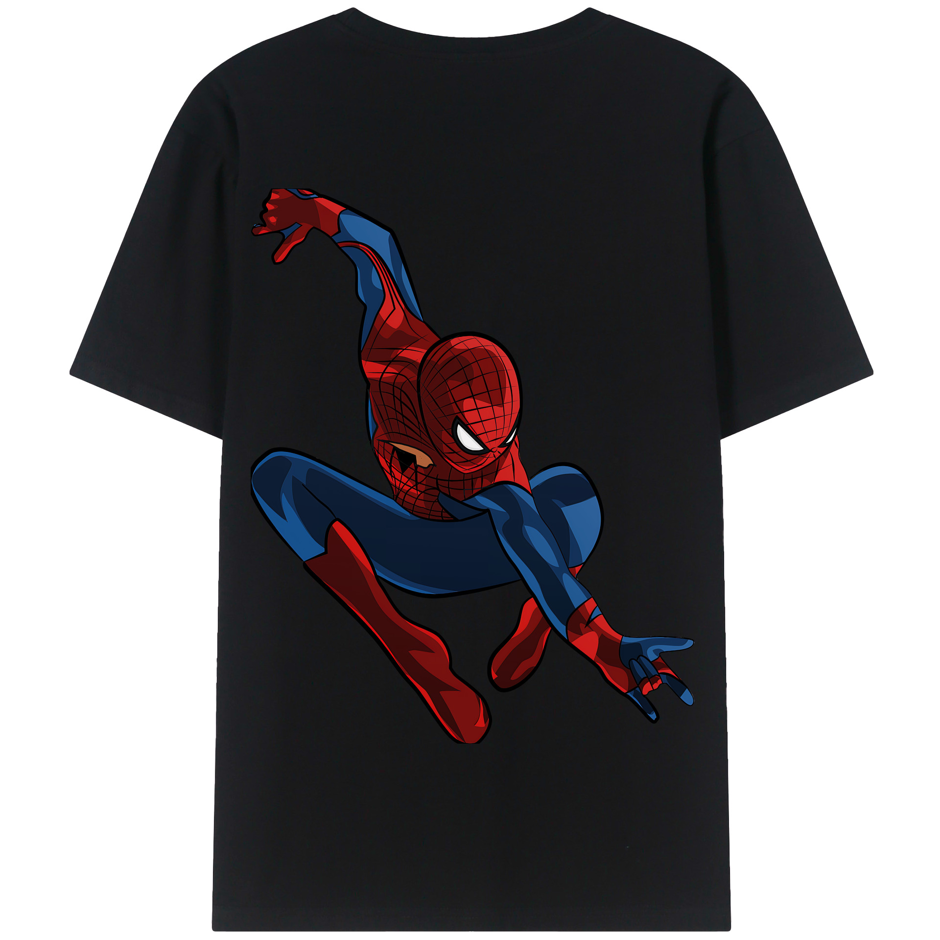（画像用） Spider Man スパイダーマン 綿100％半袖Tシャツ（背面プリント）