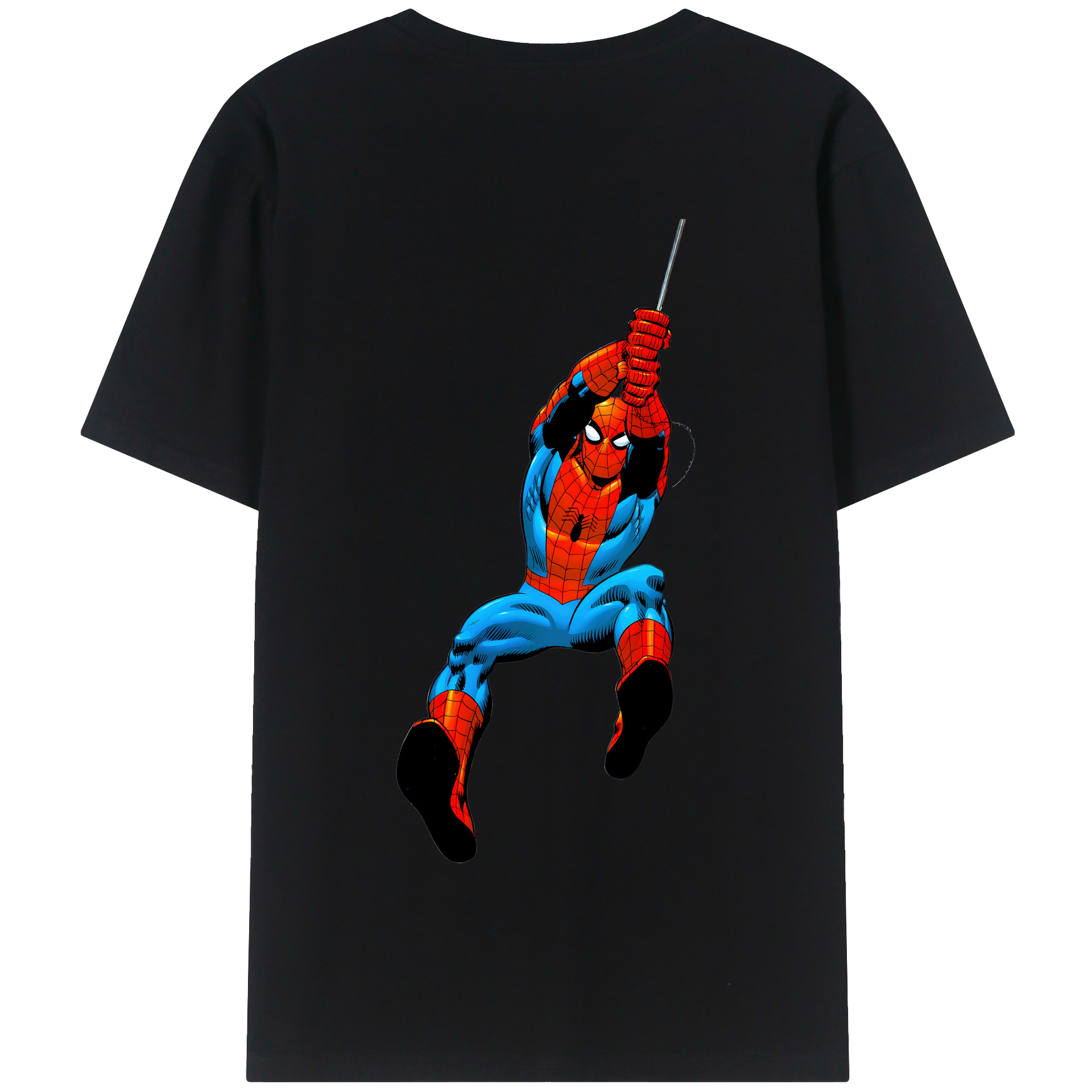 （画像用） Spider Man スパイダーマン 綿100％半袖Tシャツ（背面プリント）