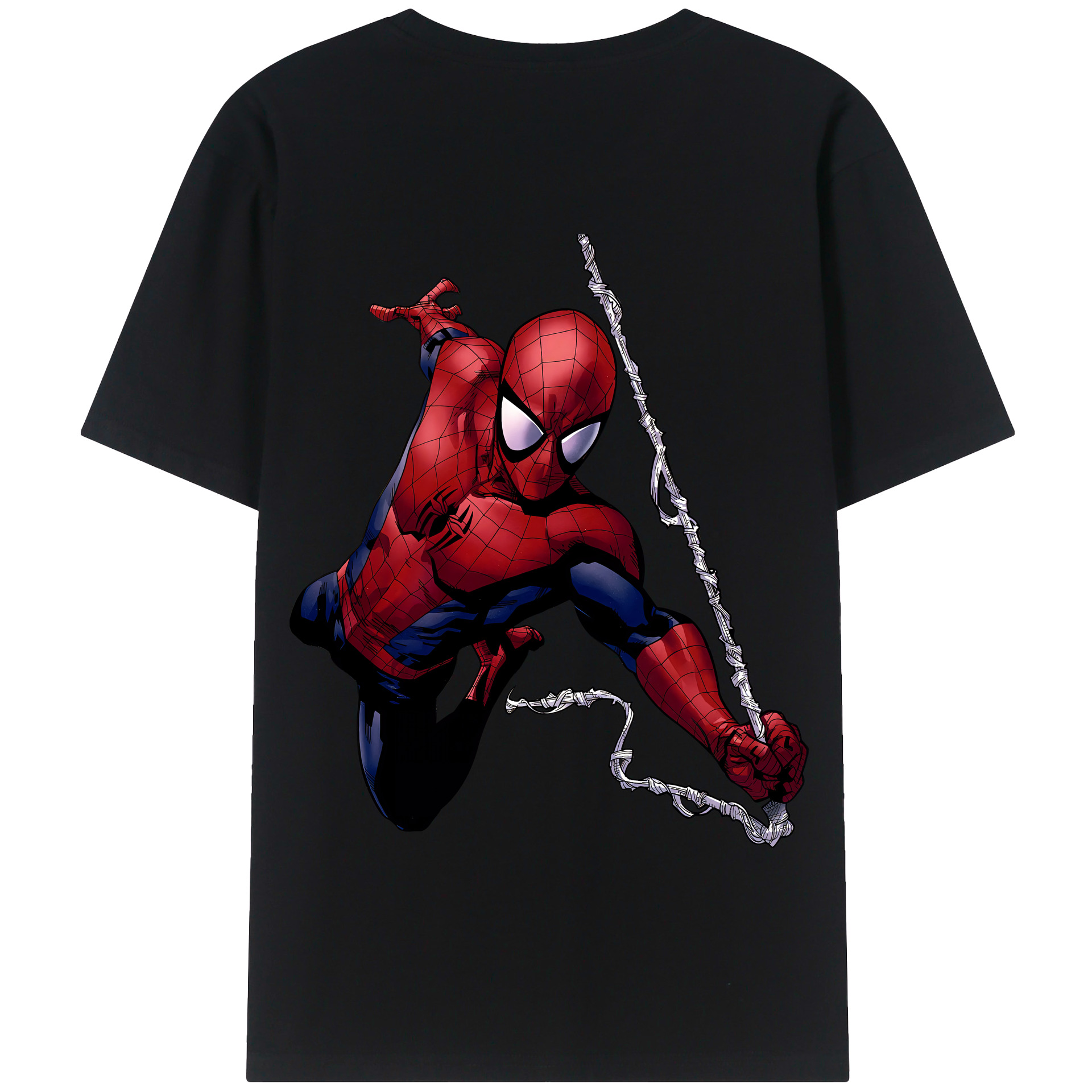 （画像用） Spider Man スパイダーマン 綿100％半袖Tシャツ（背面プリント）