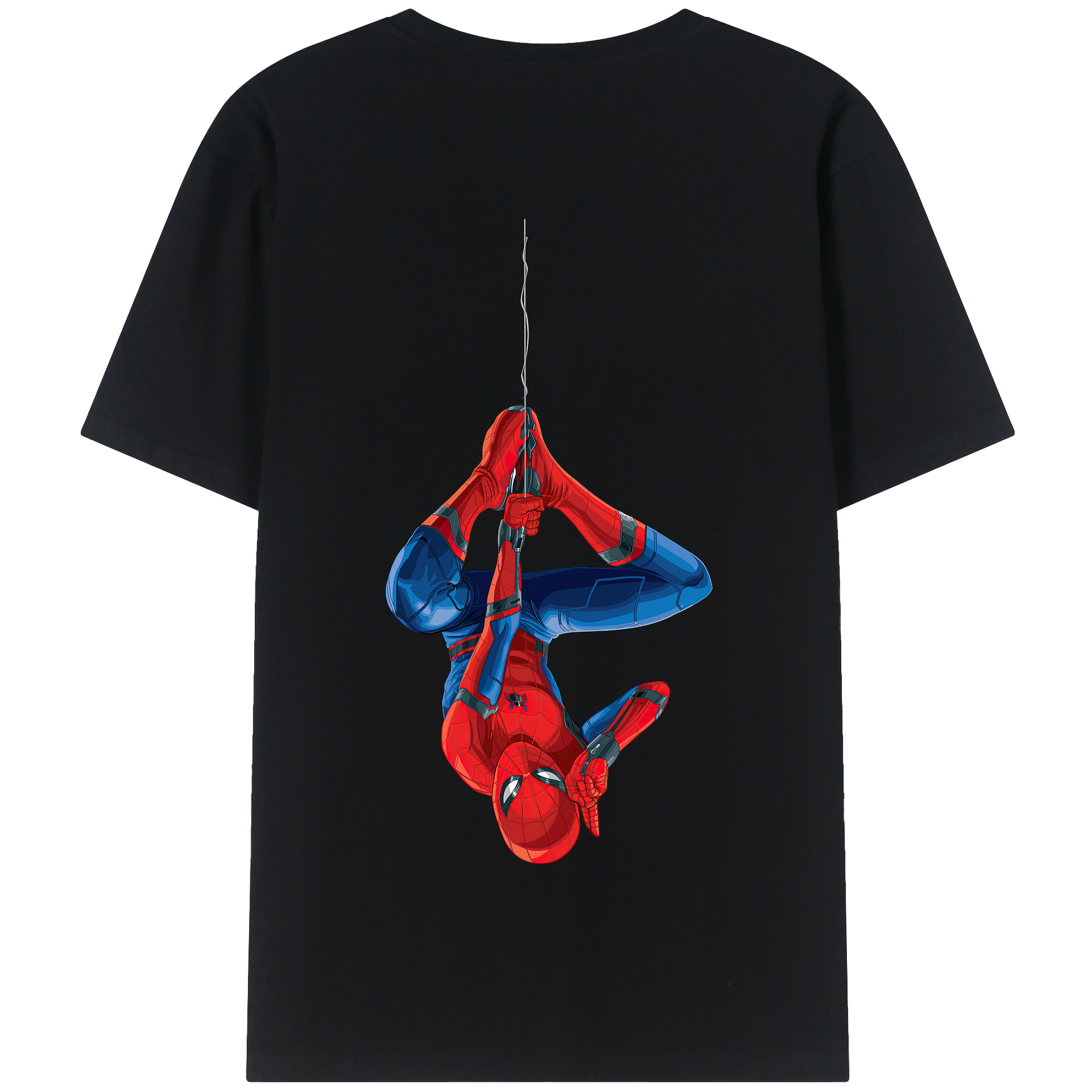 （画像用） Spider Man スパイダーマン 綿100％半袖Tシャツ（背面プリント）