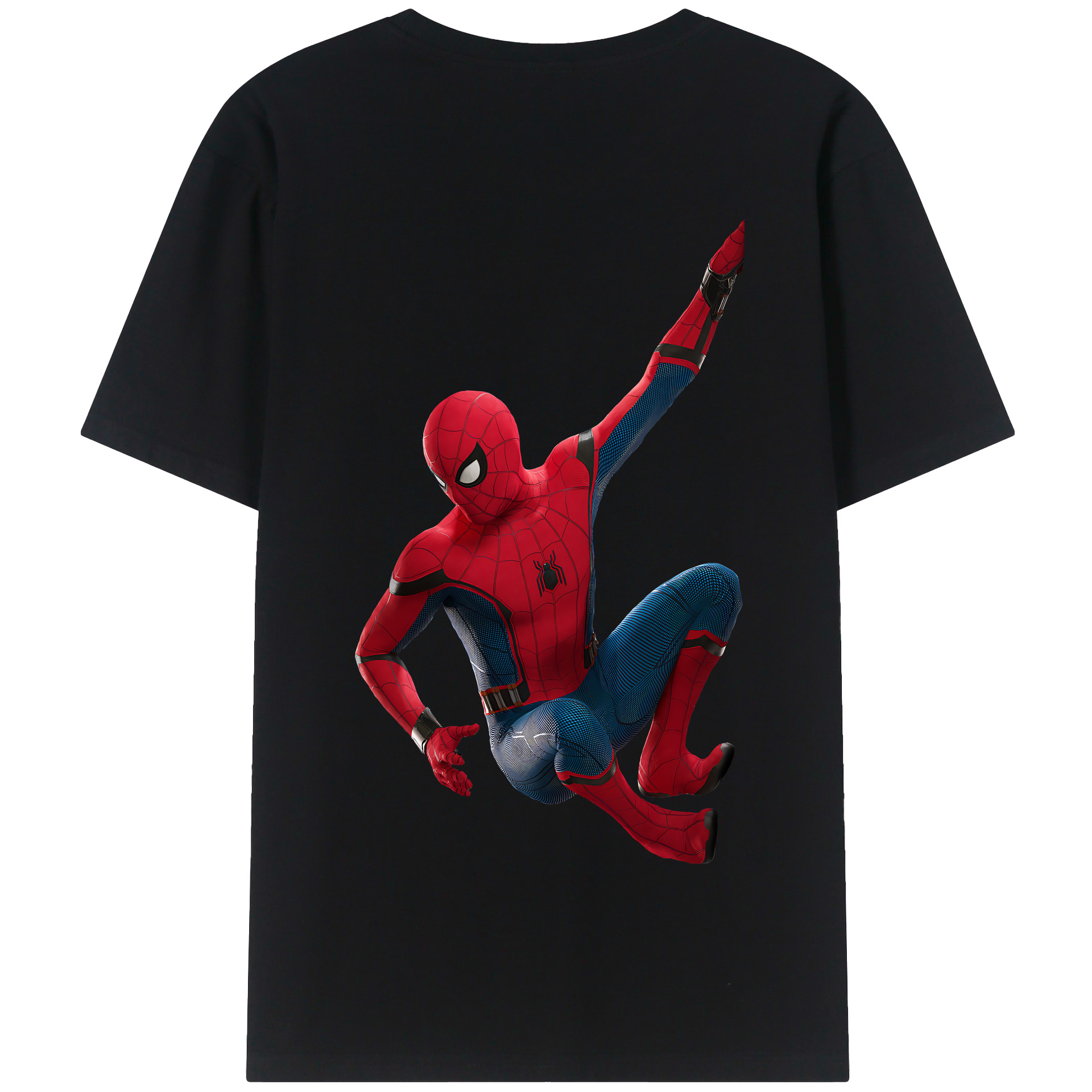 Spider Man スパイダーマン 綿100％半袖Tシャツ（背面プリント）