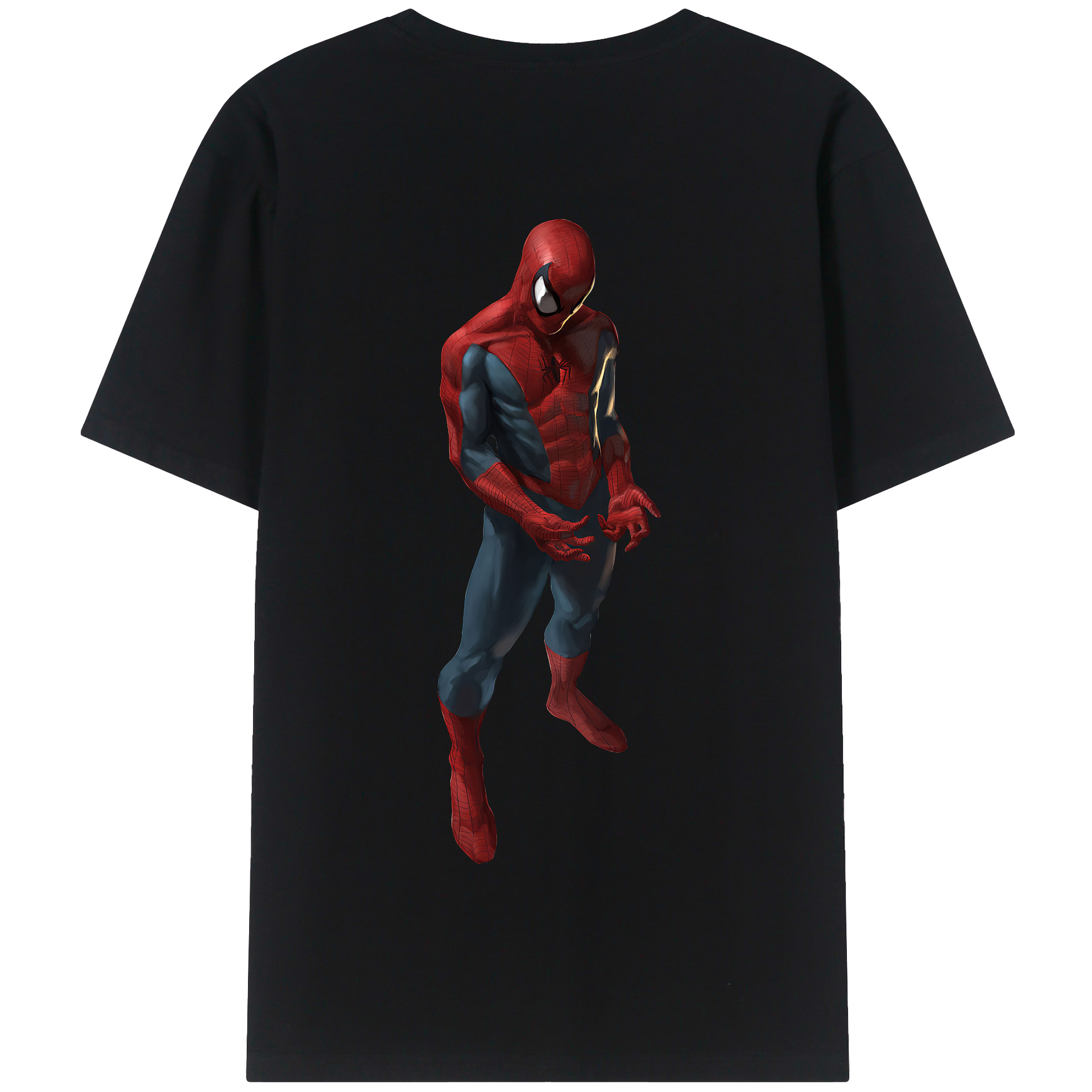 Spider Man スパイダーマン 綿100％半袖Tシャツ（背面プリント）