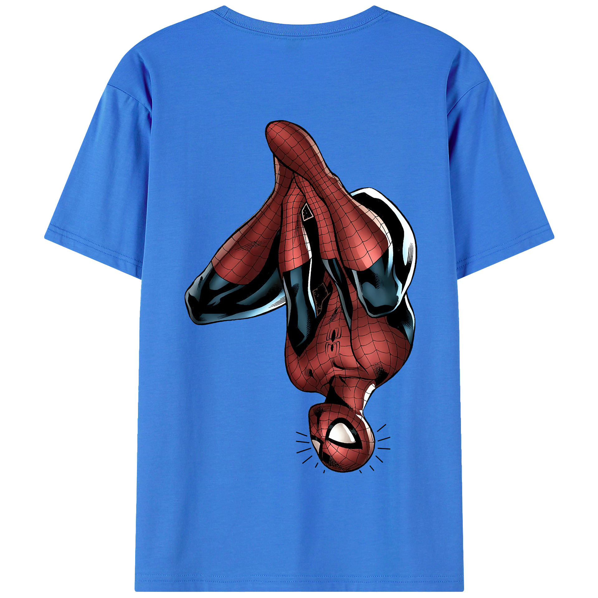 （画像用） Spider Man スパイダーマン 綿100％半袖Tシャツ（背面プリント）