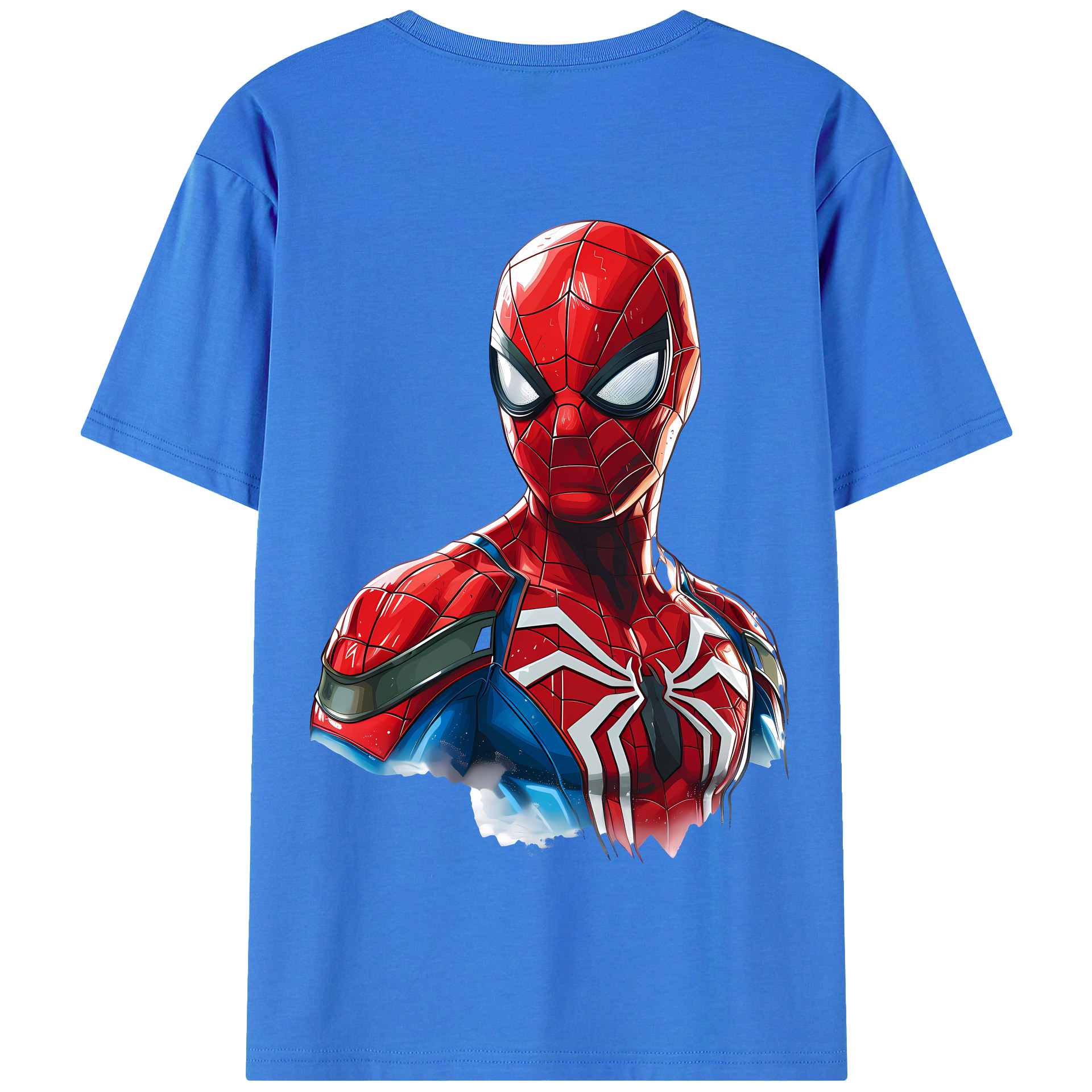 （画像用） Spider Man スパイダーマン 綿100％半袖Tシャツ（背面プリント）