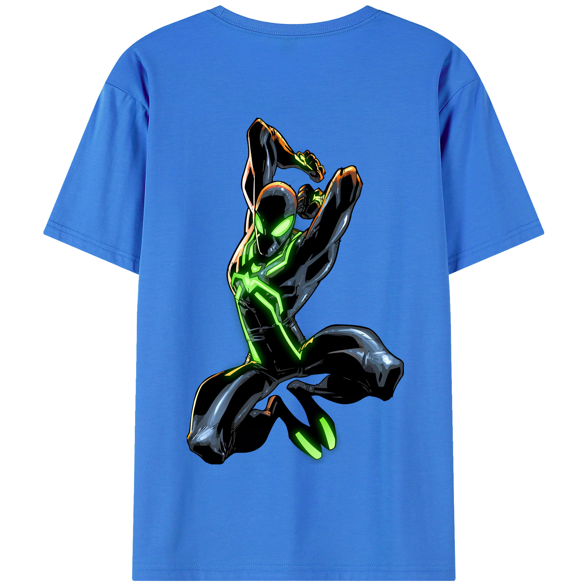 （画像用） Spider Man スパイダーマン 綿100％半袖Tシャツ（背面プリント）