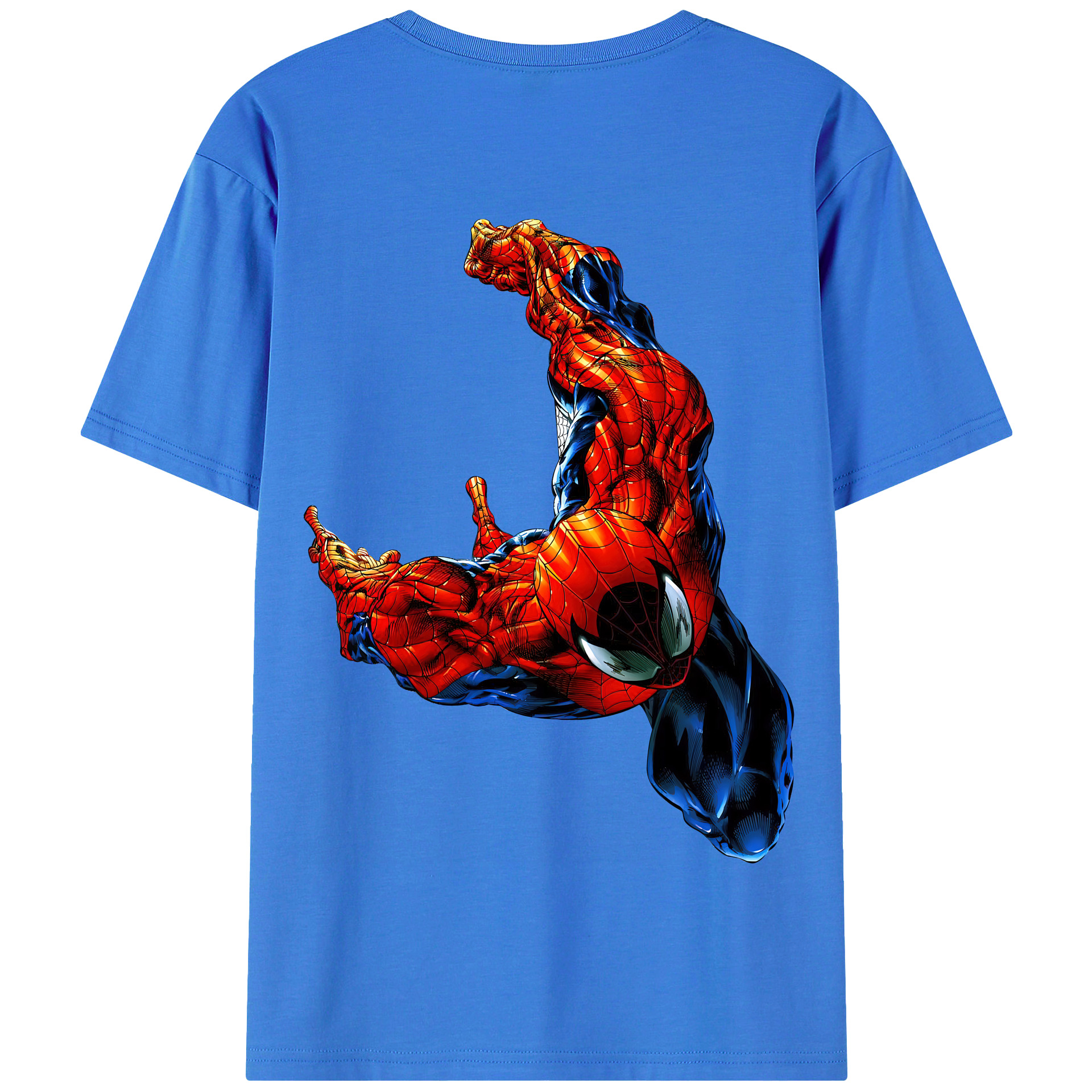 （画像用） Spider Man スパイダーマン 綿100％半袖Tシャツ（背面プリント）
