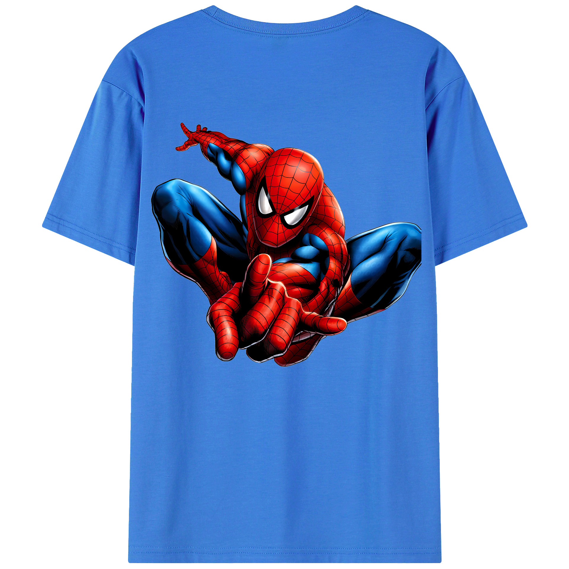 （画像用） Spider Man スパイダーマン 綿100％半袖Tシャツ（背面プリント）